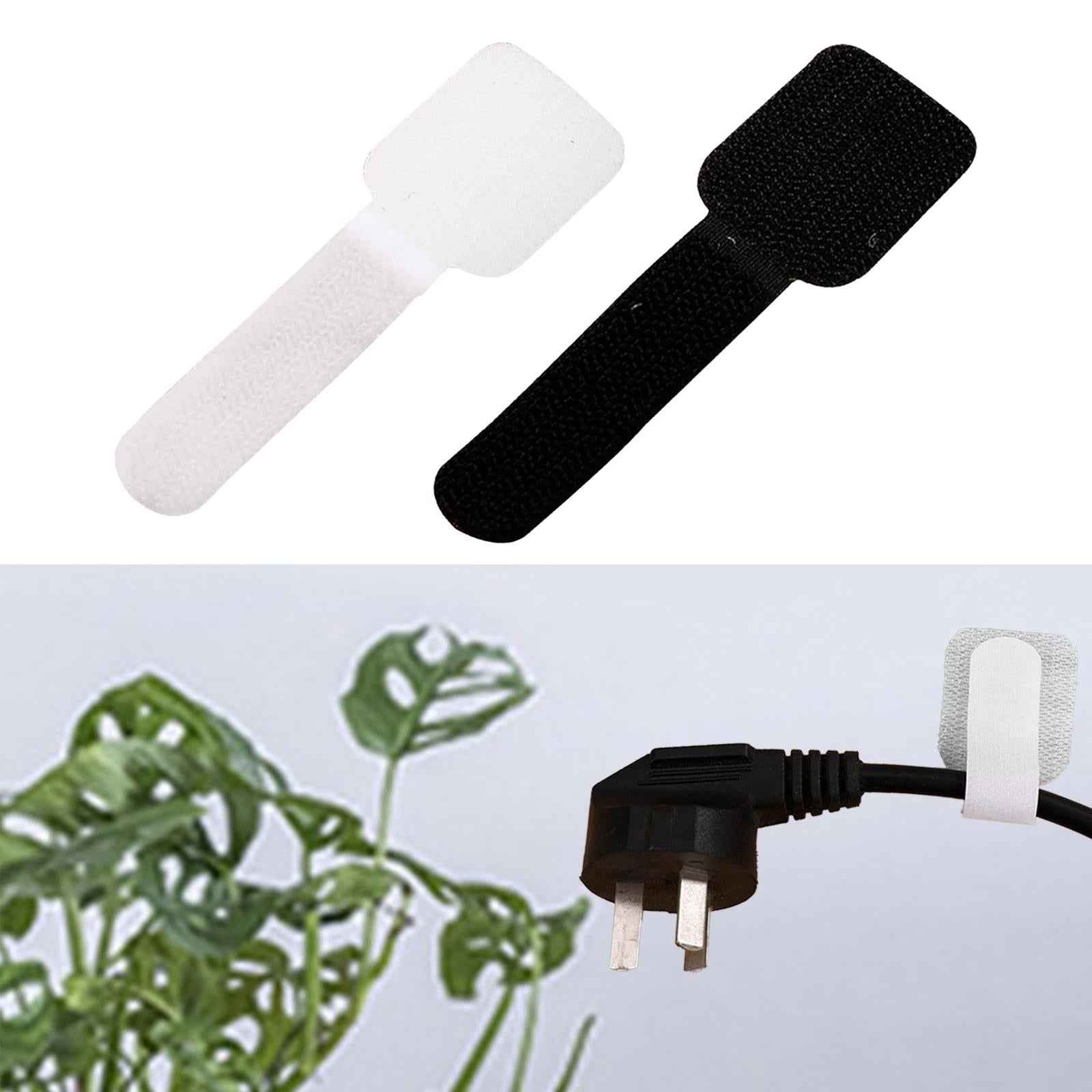 Reusable Kitchen Appliance Cable Winder Cord Wrapper Cable Ties for Computer 10pcs White