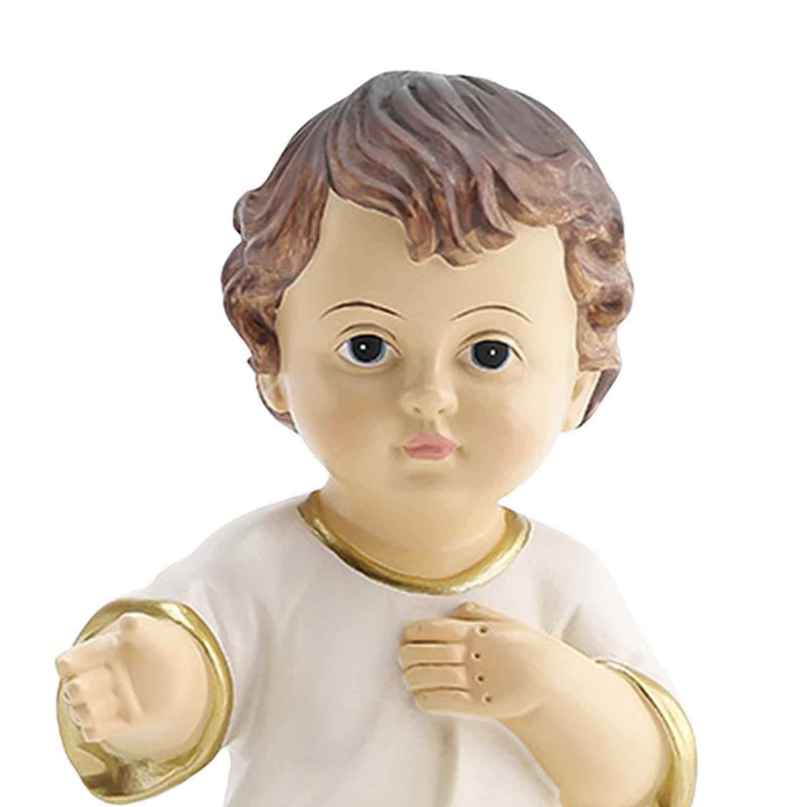Jesus Baby Figurine Christmas Ornament Religious Jesus Statue for Desk Decor