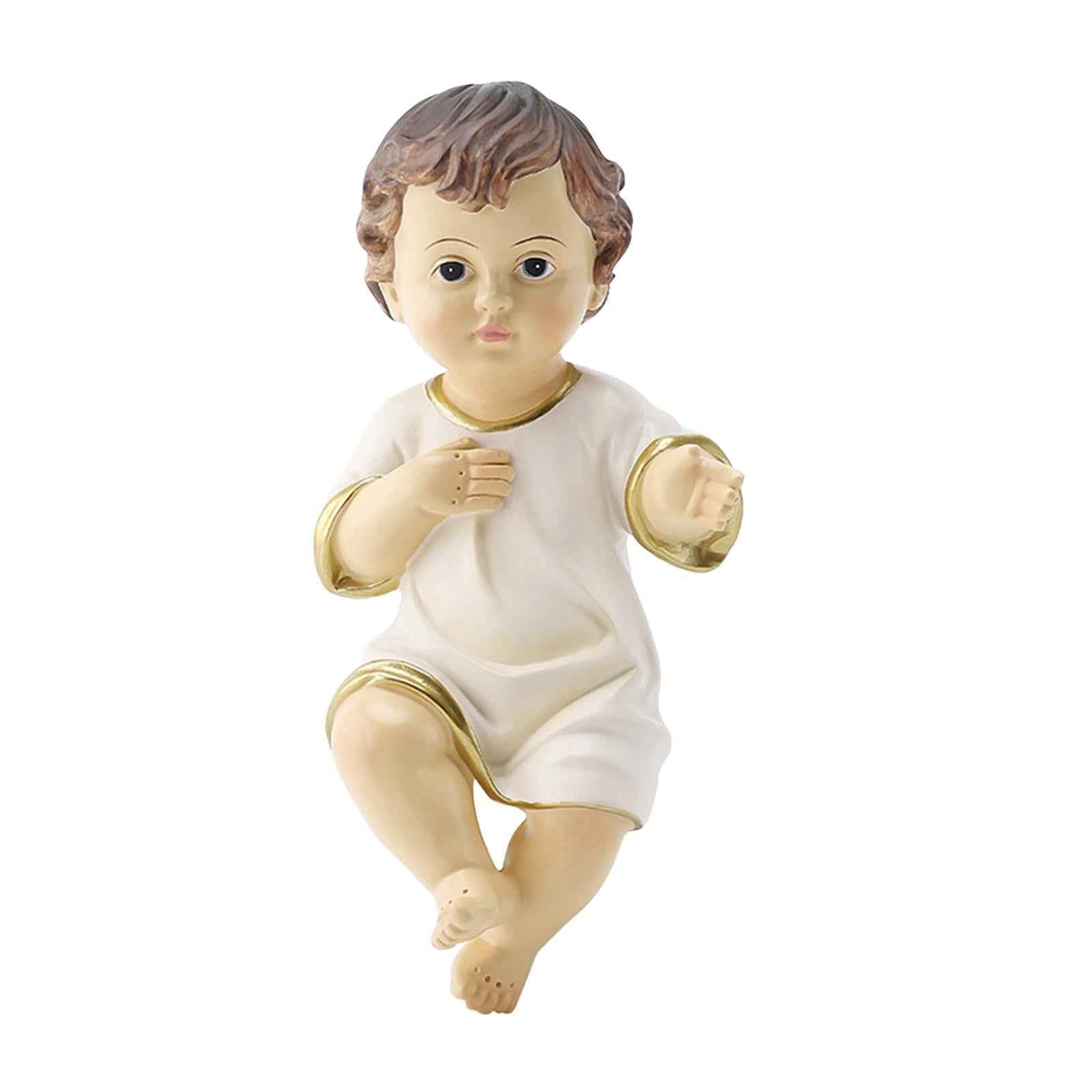 Jesus Baby Figurine Christmas Ornament Religious Jesus Statue for Desk Decor