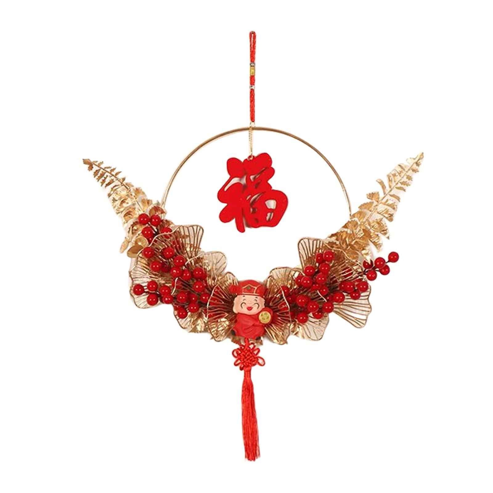 Chinese New Year Pendant with Chinese Knot Tassel Oriental for Restaurant Style B