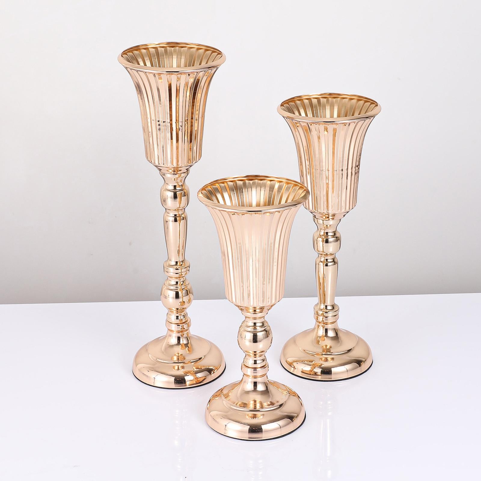 2xIron Flowers Vase Flower Arrangement Flowerpot for Hotel Office Decoration L