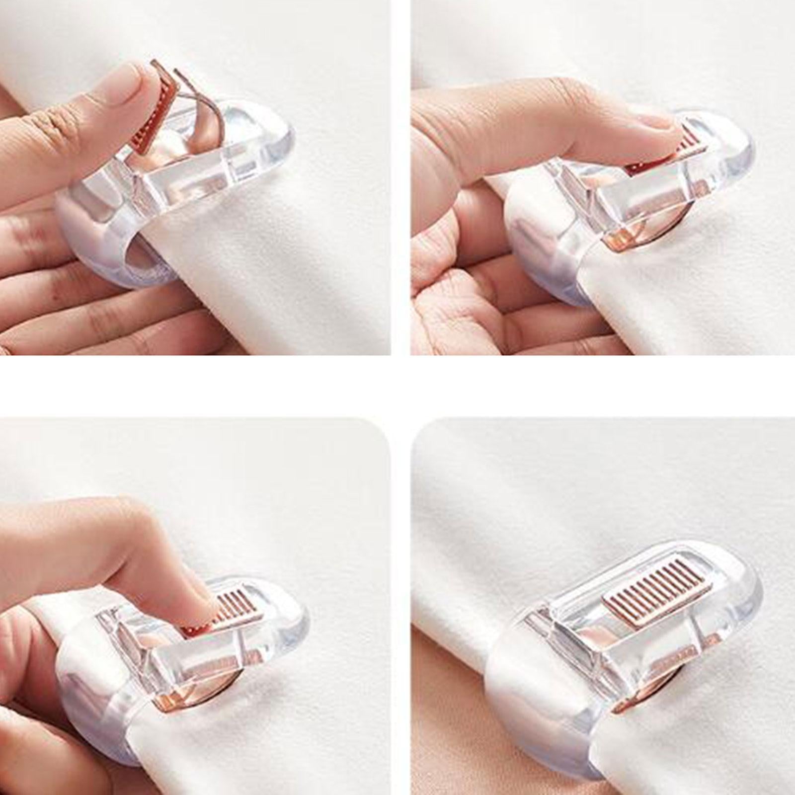 2x6 Pieces Bedroom Quilt Cover Clip Quilt Fixer Clip Quilt Clamp for Scarf Clear
