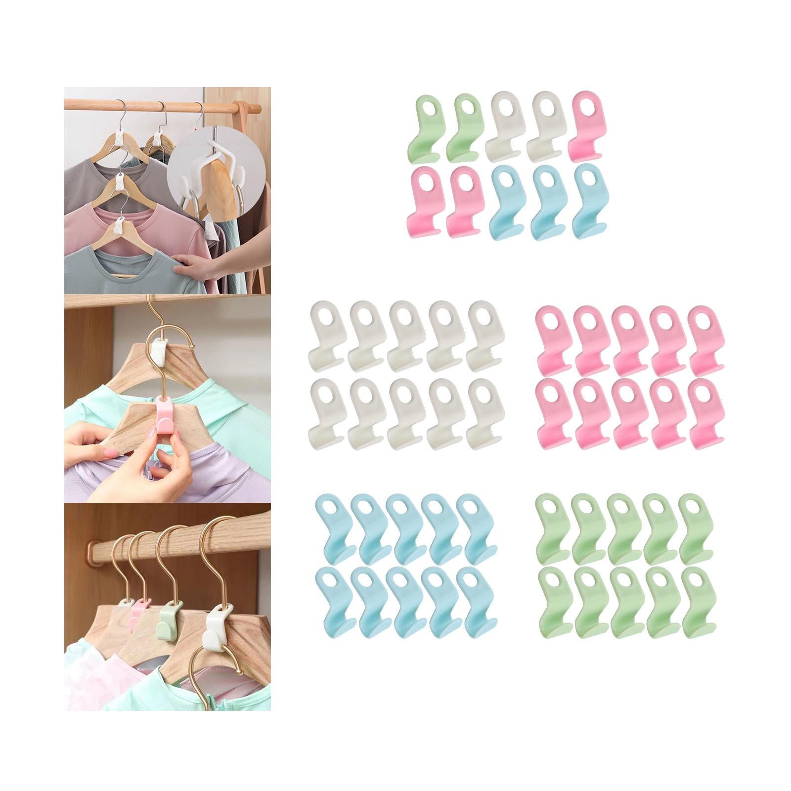 3x10x Heavy Duty Closet Cabinet Space Savers Hangers for Pants Caps Coats Mix