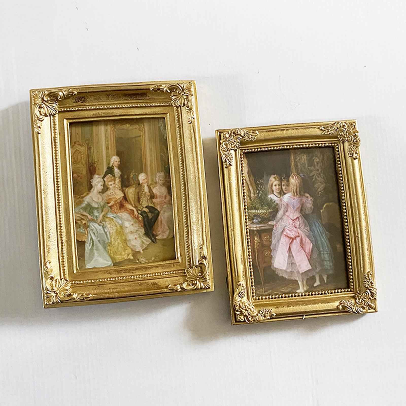 Resin Photo Frame with Easel Hook Flower Decorative Wall Home Picture Frame 15.5cmx19.5cm