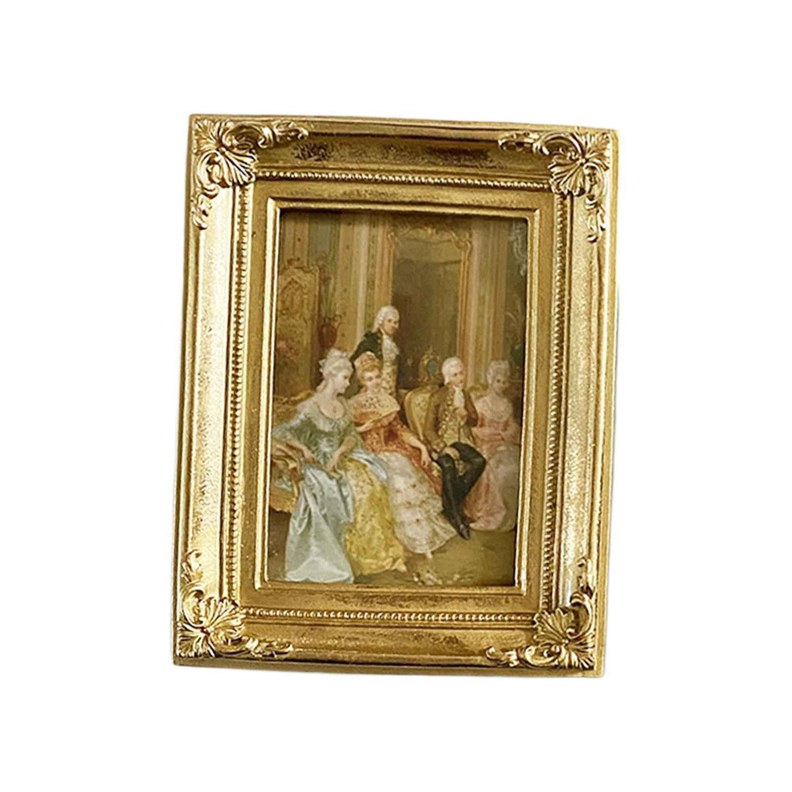 Resin Photo Frame with Easel Hook Flower Decorative Wall Home Picture Frame 15.5cmx19.5cm