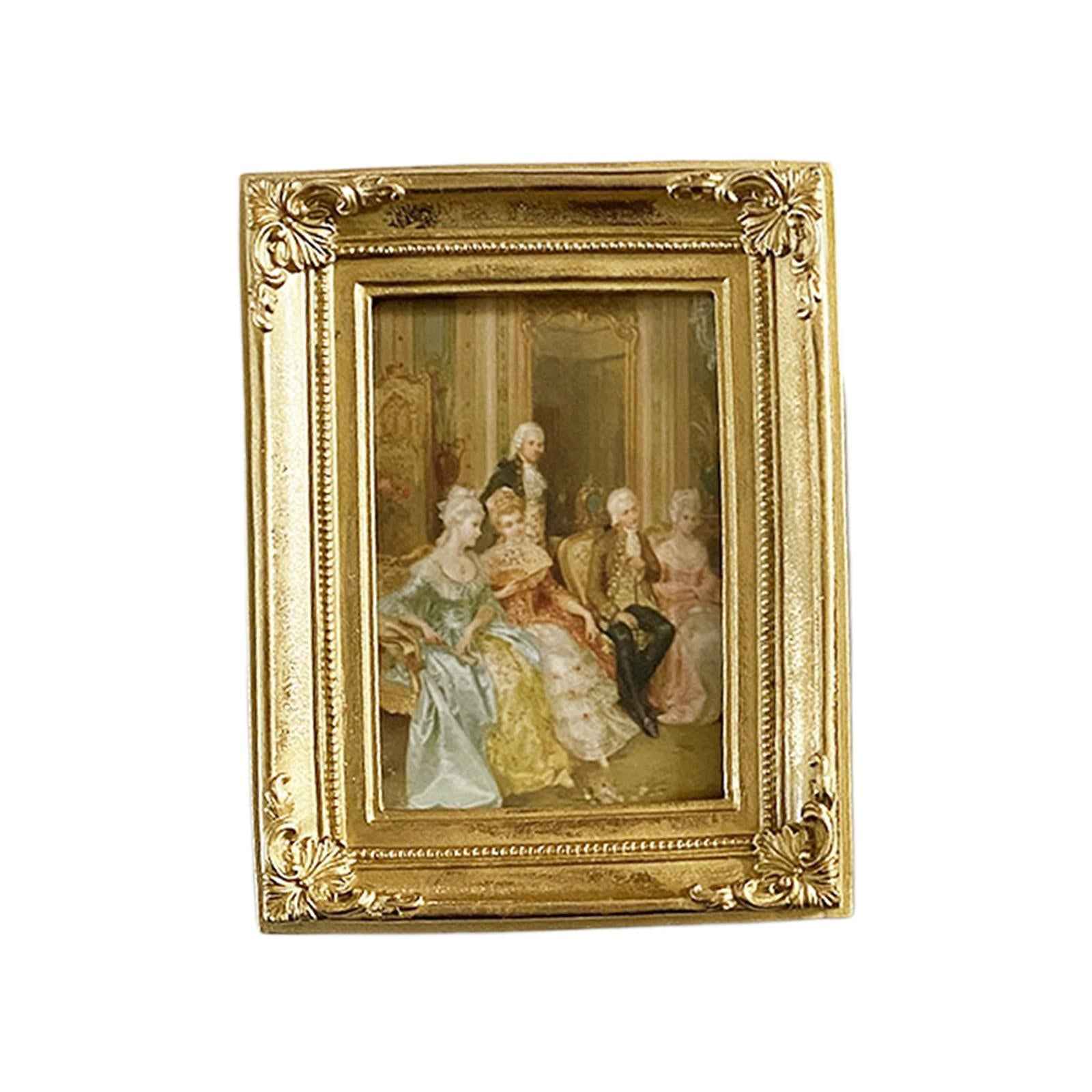 Resin Photo Frame with Easel Hook Flower Decorative Wall Home Picture Frame 15.5cmx19.5cm