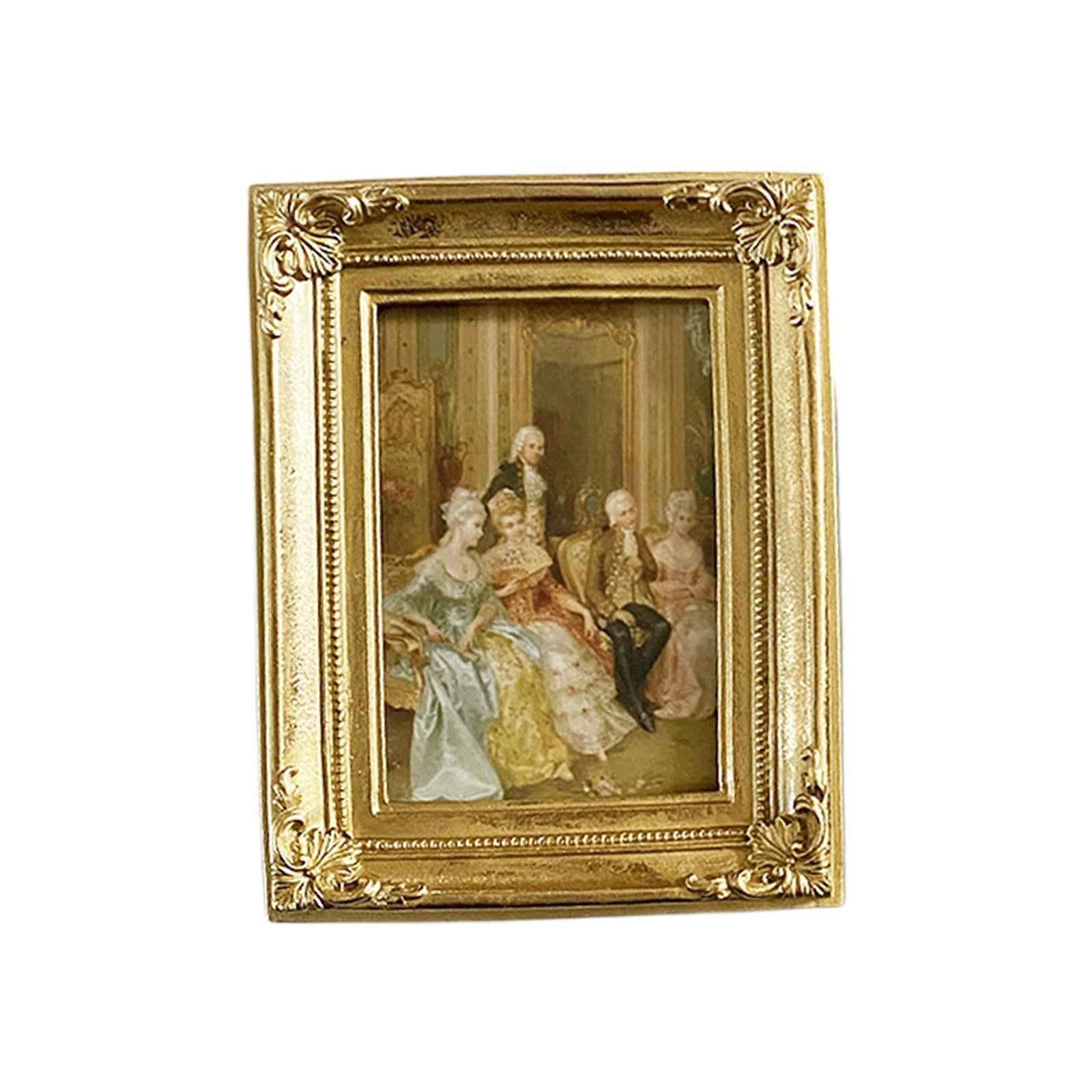 Resin Photo Frame with Easel Hook Flower Decorative Wall Home Picture Frame 15.5cmx19.5cm