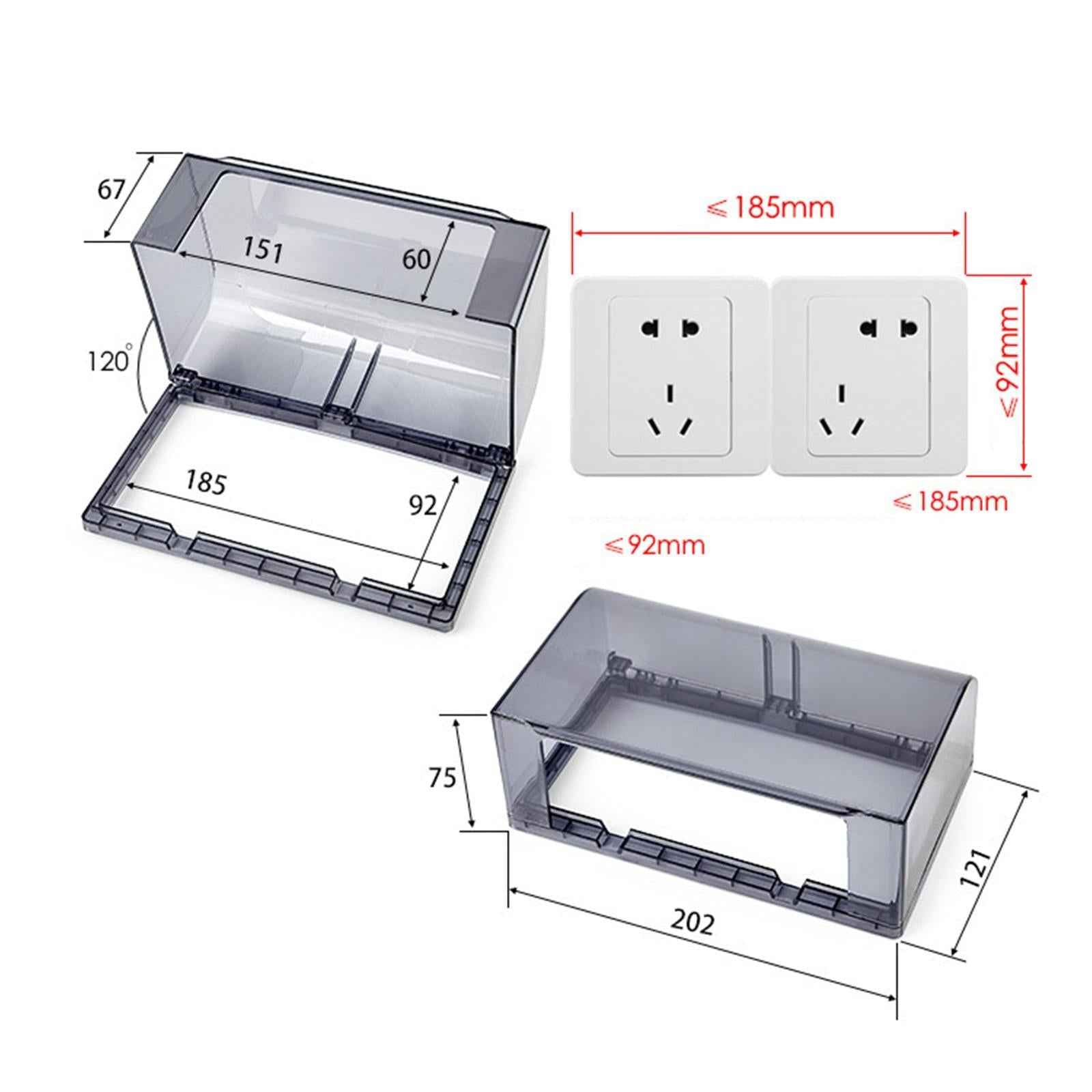 Receptacle Protector 118 Type Wall Switch Cover for Office Kitchen Warehouse Black