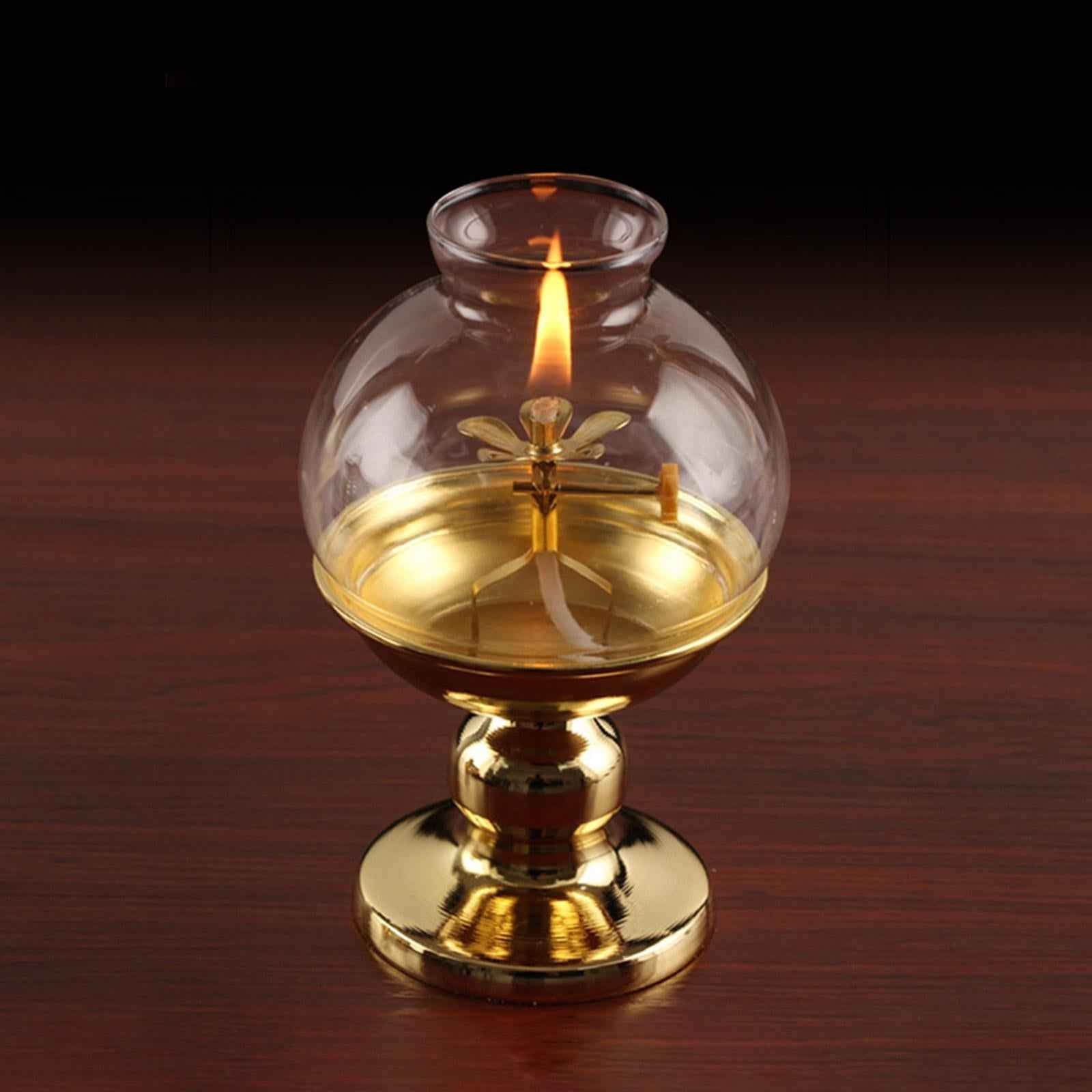 Ghee Lamp Holder Alloy Meditation Tea Light Holder for Desktop Bedroom Decor Style A