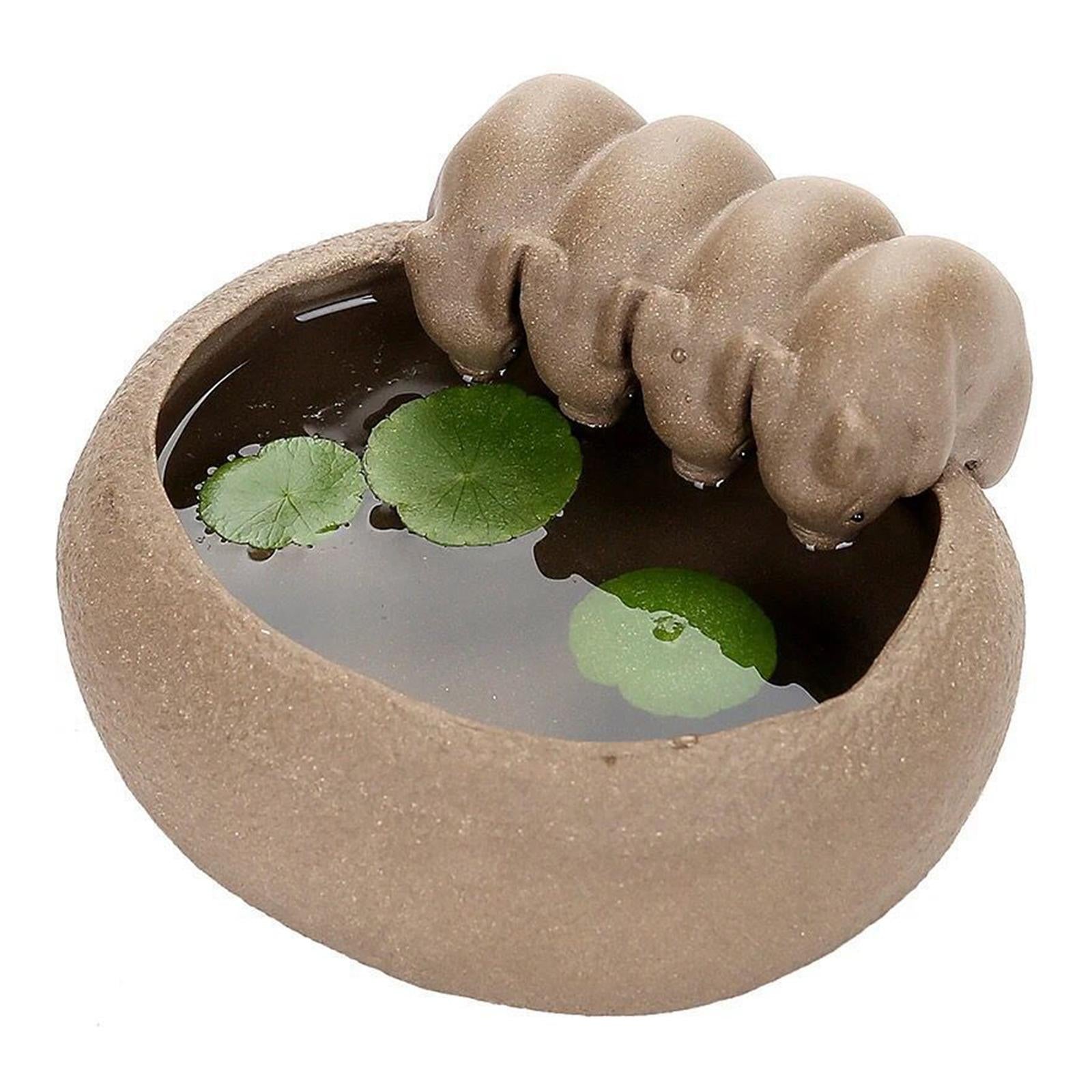 Purple Sand Tea Pet Piglets Tea Figurine for Cabinet Restaurant Bookcase
