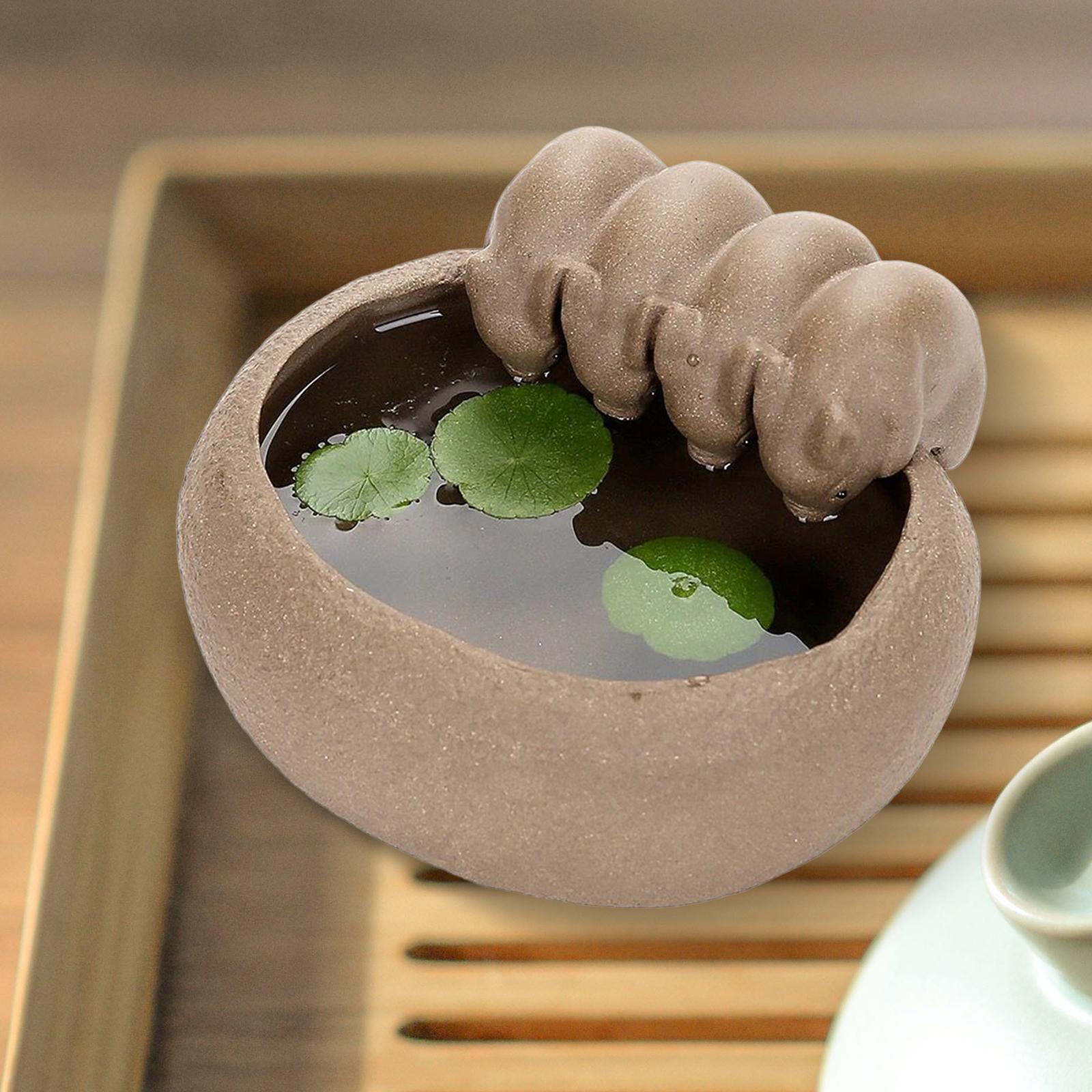 Purple Sand Tea Pet Piglets Tea Figurine for Cabinet Restaurant Bookcase