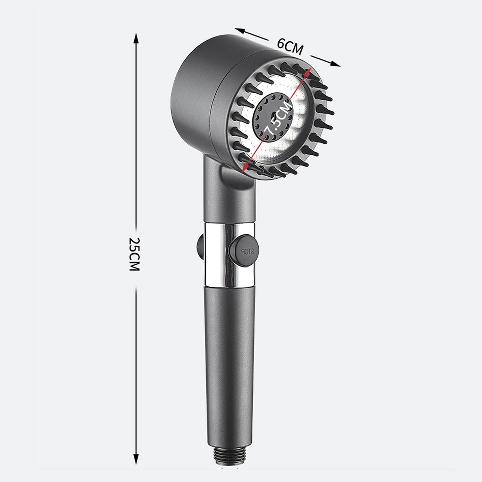 Handheld Spray 3 Spray Settings Wall Mounted Home High Pressure Shower Heads