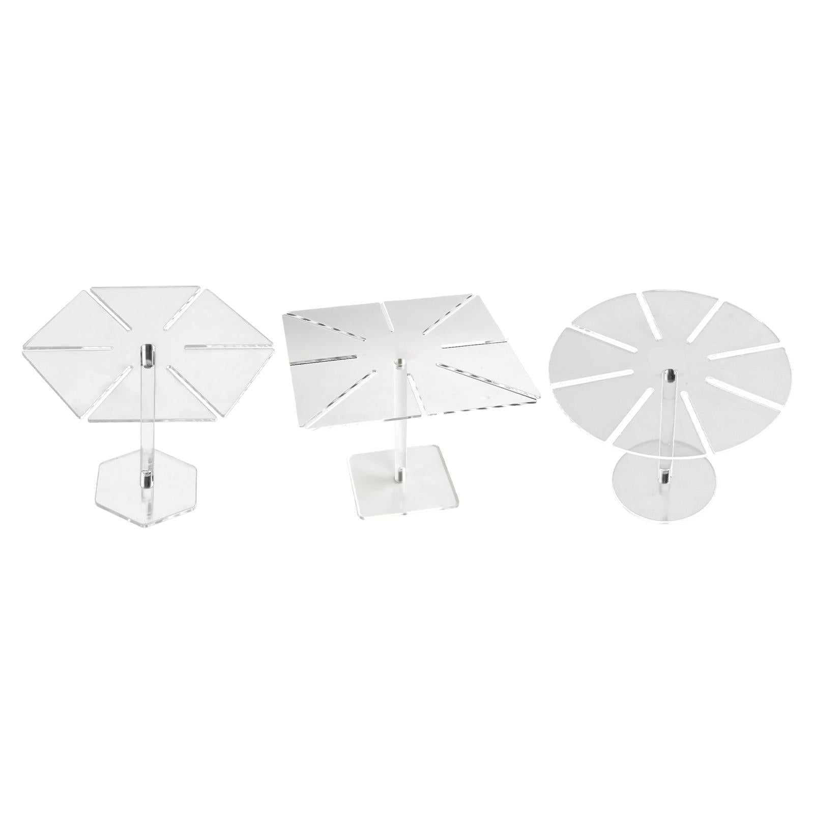 Acrylic Transparent Cake Holder Candy Table Display Dessert Stand Cake Stand Hexagon
