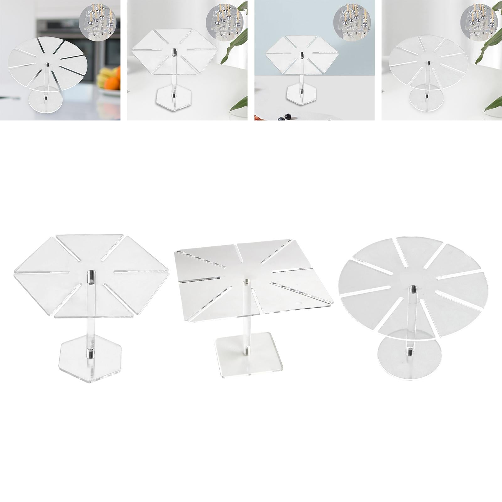 Acrylic Transparent Cake Holder Candy Table Display Dessert Stand Cake Stand Hexagon
