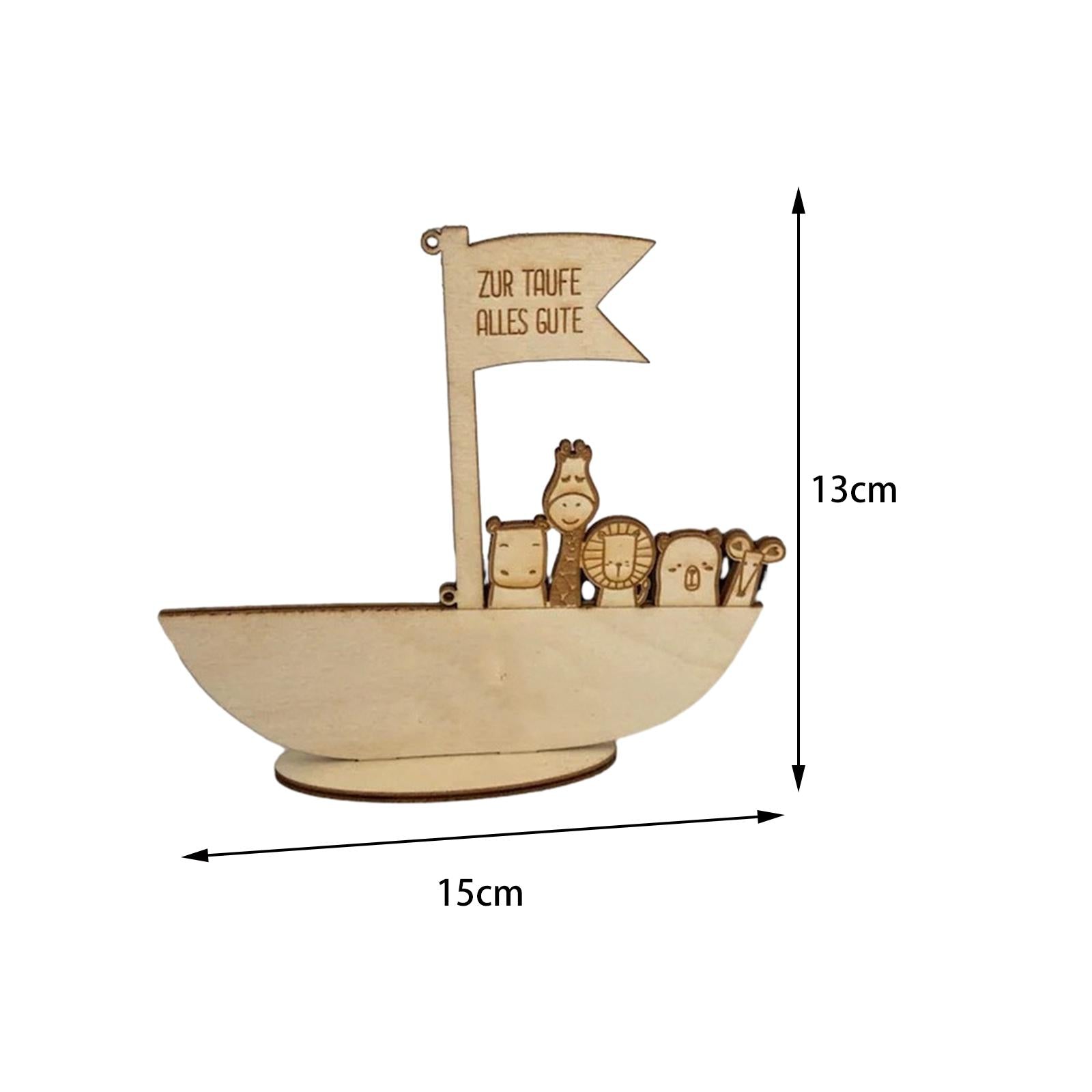 Wood Money Holder Keepsake Boat Shape Clip for Anniversary Thanksgiving Gift