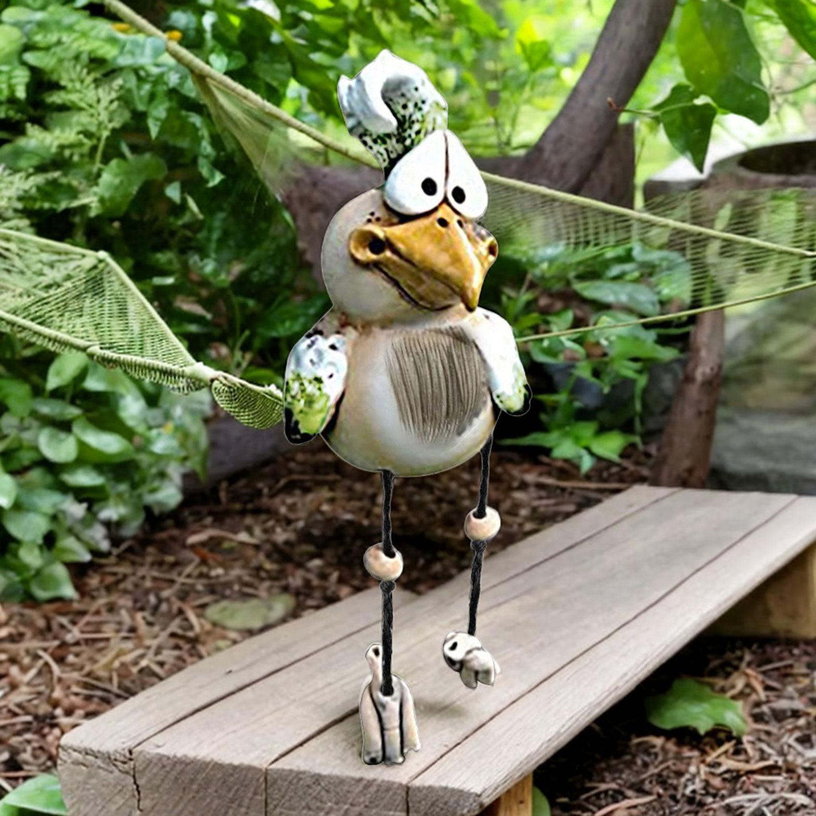 Rooster Garden Statue Resin Figurines Sculpture Ornament Desk Chicken Statue Green