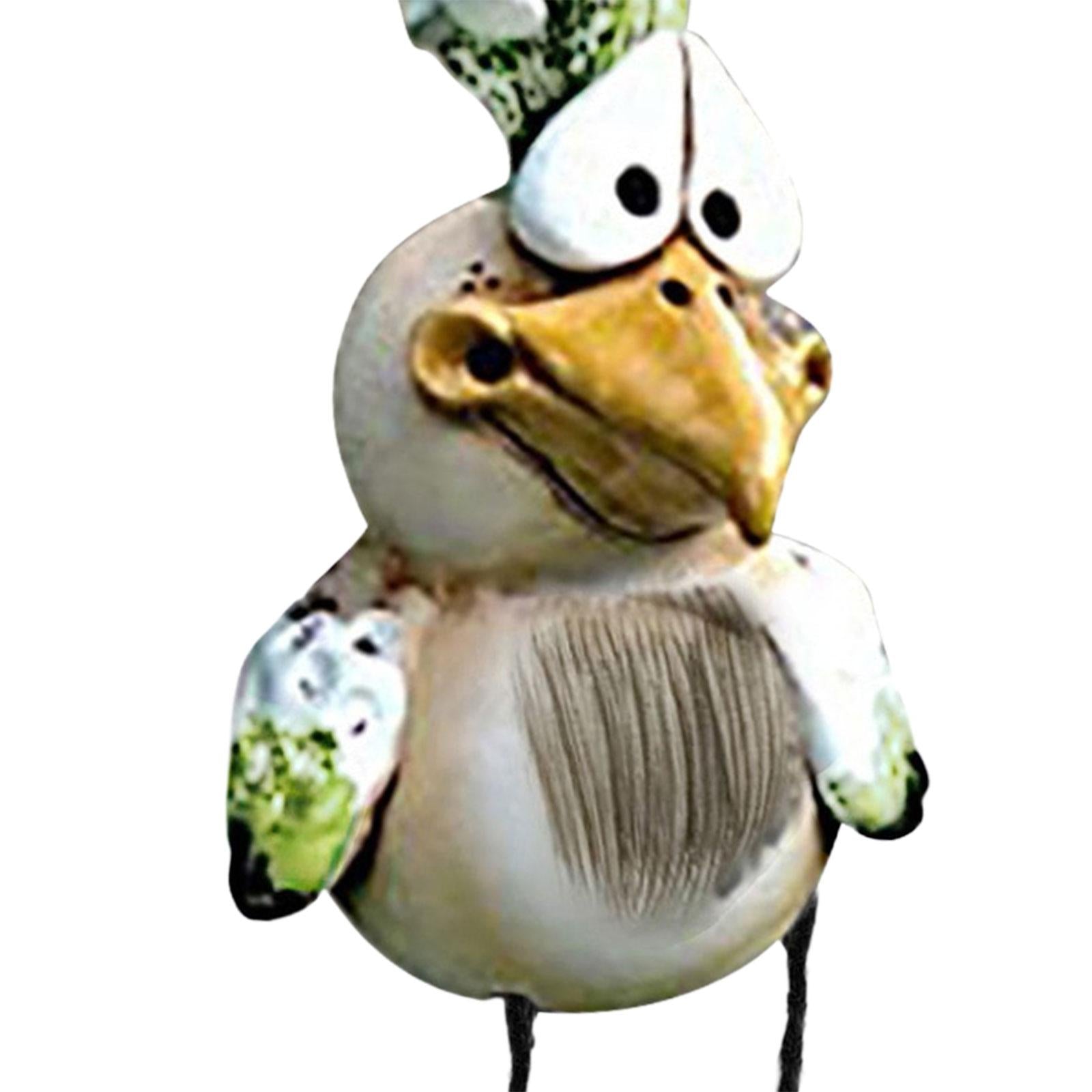 Rooster Garden Statue Resin Figurines Sculpture Ornament Desk Chicken Statue Green