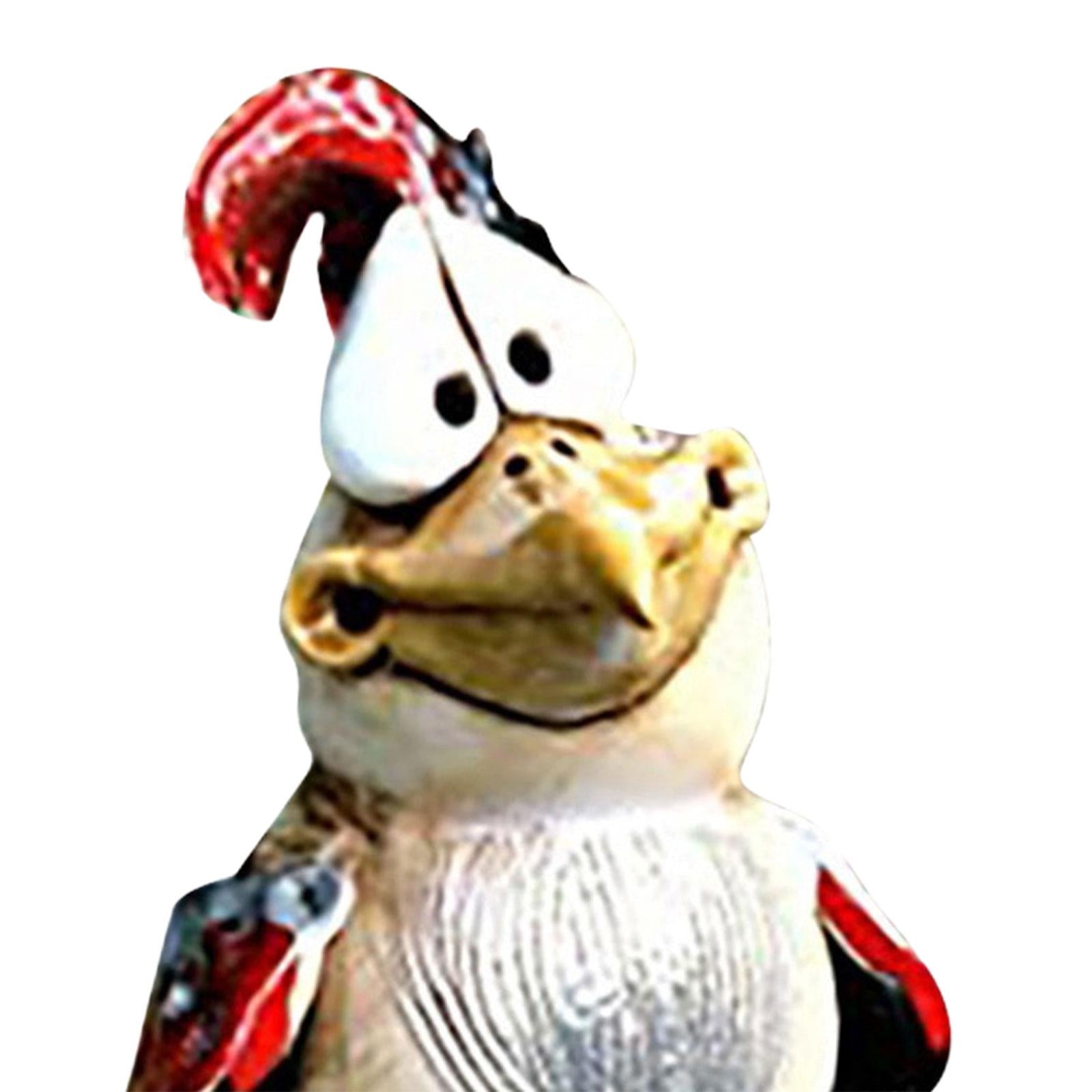 Rooster Garden Statue Resin Figurines Sculpture Ornament Desk Chicken Statue Red