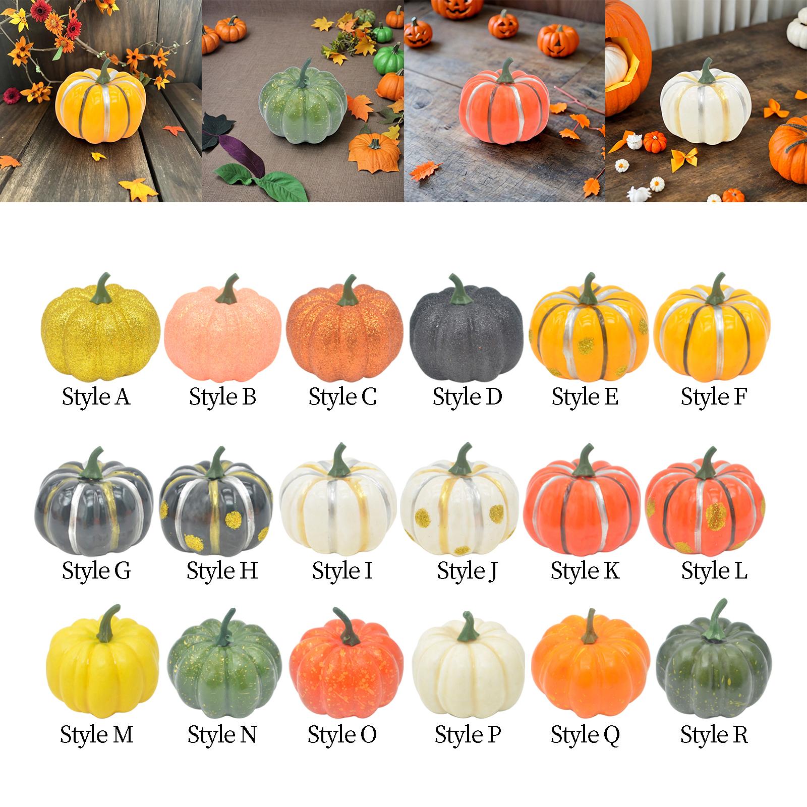 Artificial Pumpkin Decorative Pumpkin for Mantel Shelf Table Kitchen Style A