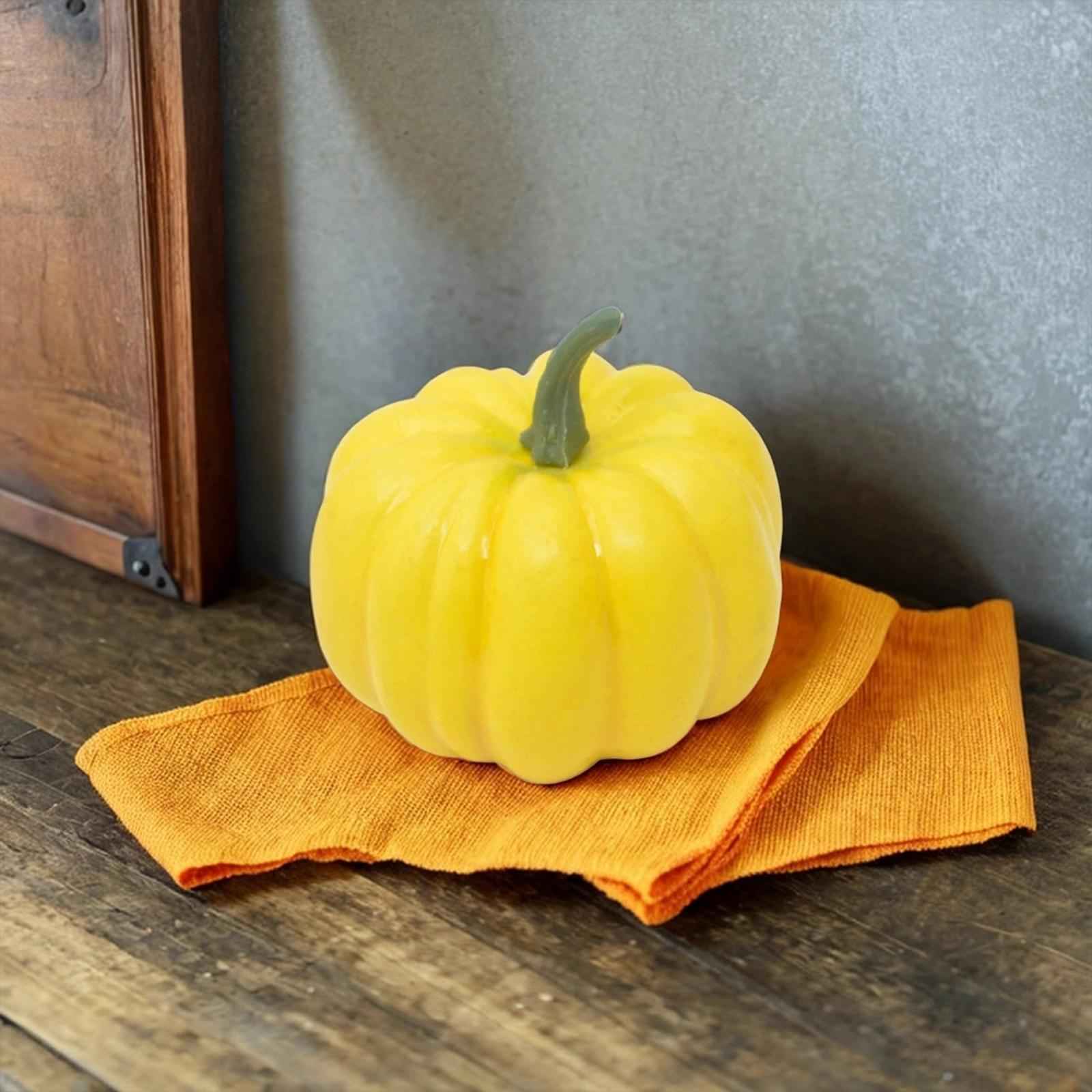 Artificial Pumpkin Decorative Pumpkin for Mantel Shelf Table Kitchen Style M