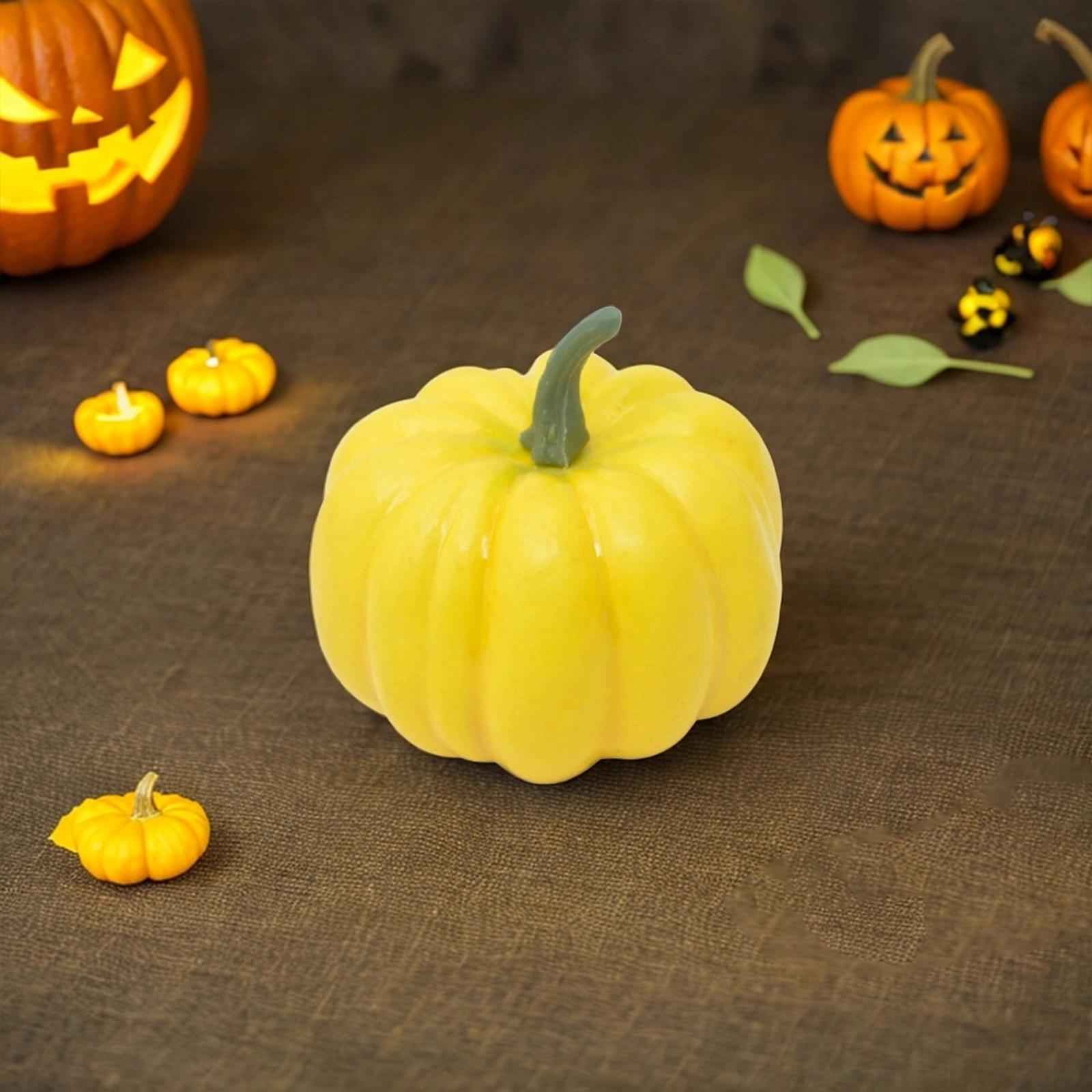 Artificial Pumpkin Decorative Pumpkin for Mantel Shelf Table Kitchen Style M