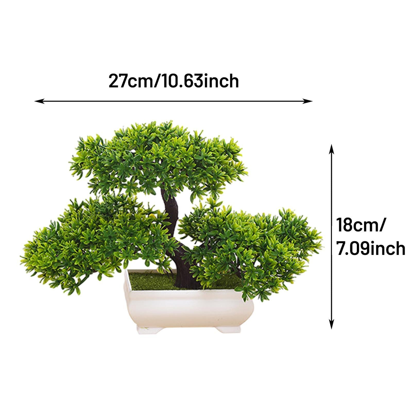 Artificial Bonsai Tree Desk Potted Japanese Pine Tree for Bathroom Fireplace