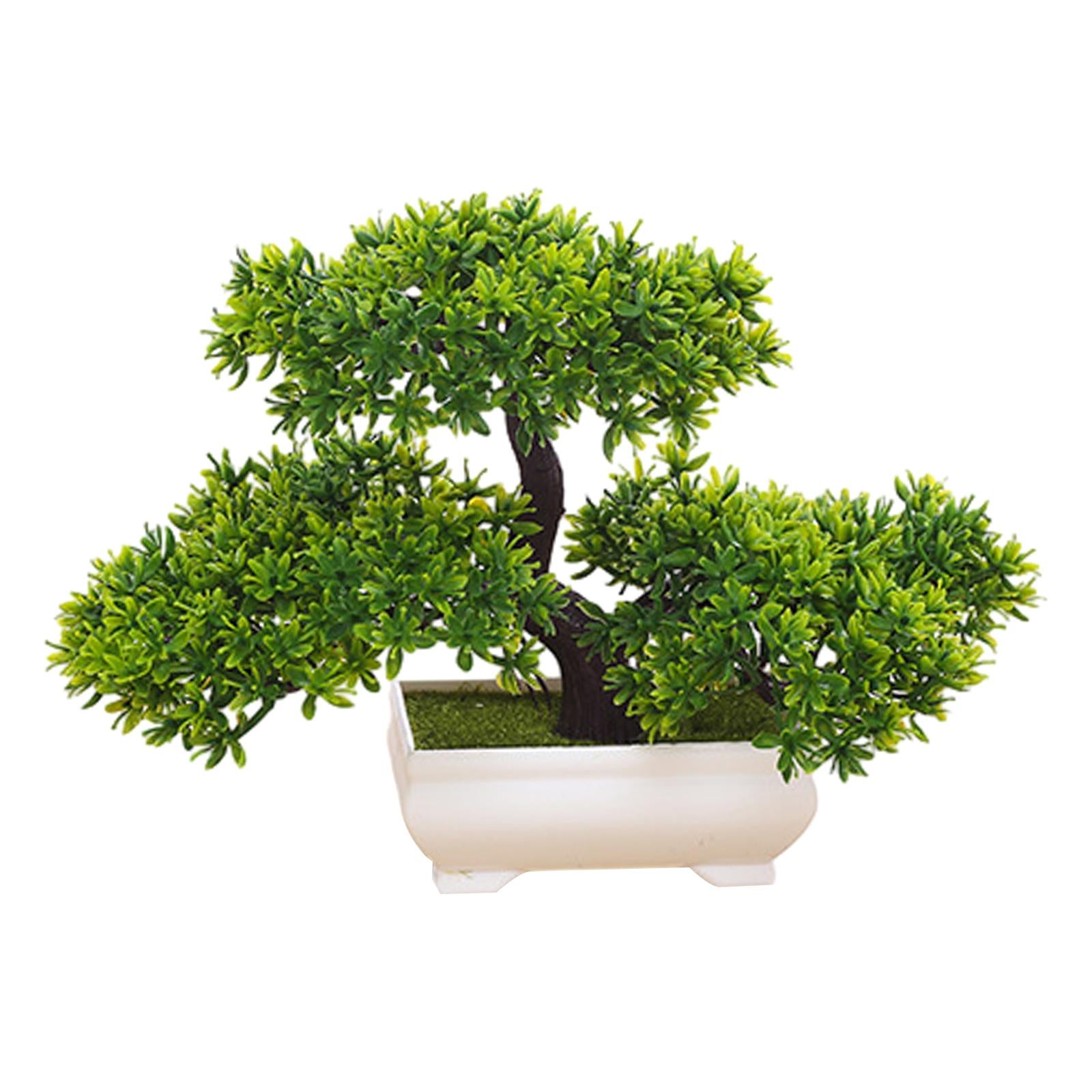 Artificial Bonsai Tree Desk Potted Japanese Pine Tree for Bathroom Fireplace