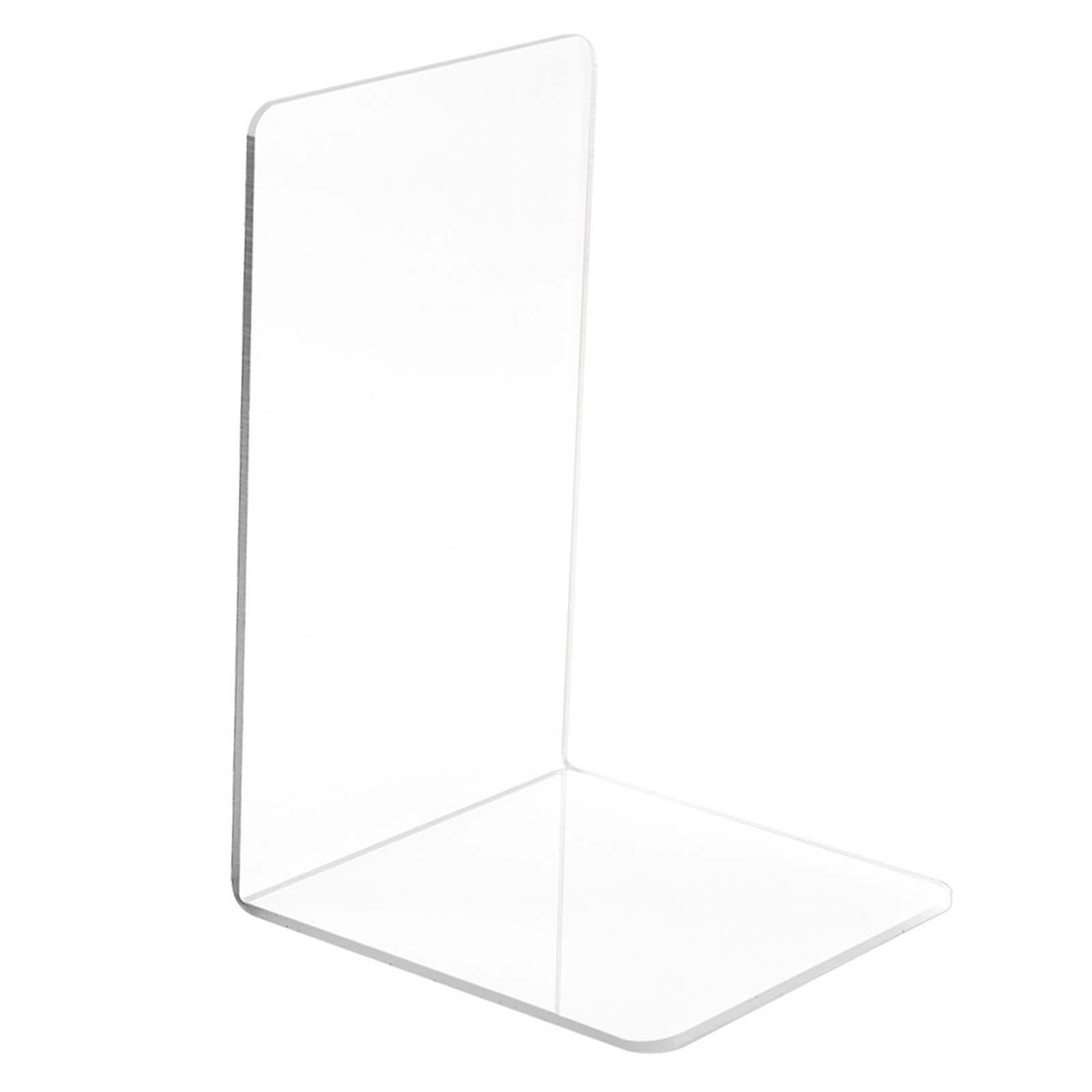 Bookshelf Binder Stand Acrylic Bookends for Office Vinyl Records Video Games