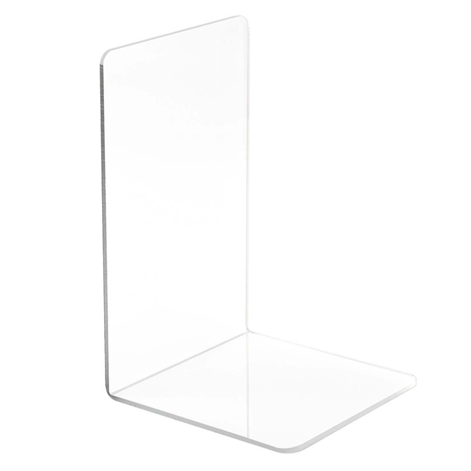 Bookshelf Binder Stand Acrylic Bookends for Office Vinyl Records Video Games