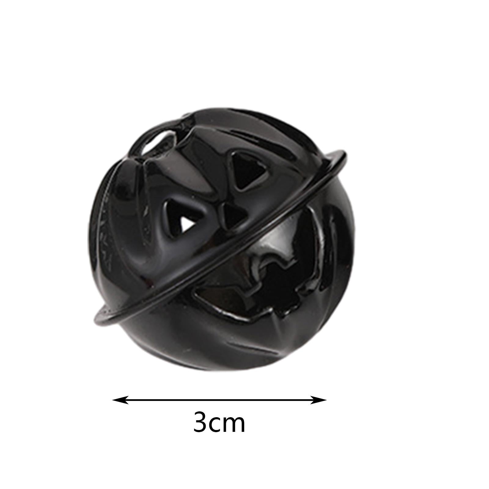 Pumpkin Bells Decor Pet Ghost Skull Bells for DIY Crafts Home Jewelry Black