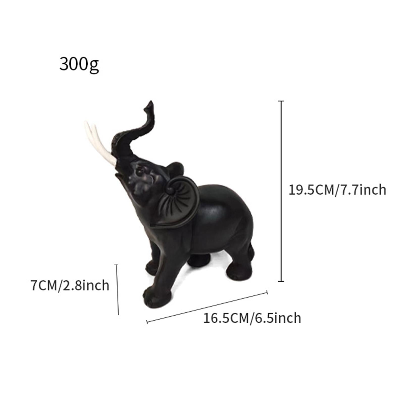 Resin Sculpture Good Lucky Decor Desk Figurines for Home Parties Dining Room Black