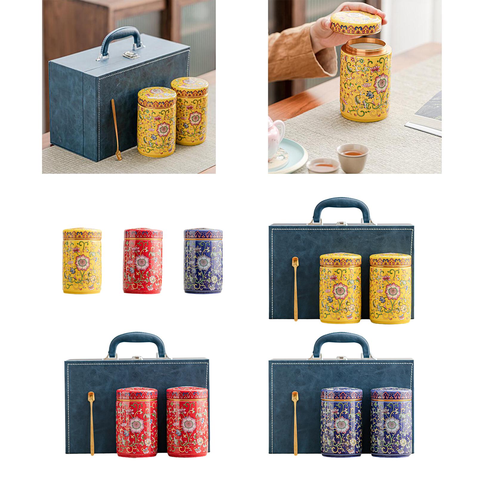 Temple Ginger Jar Tea Canister Decoration Versatile Tea Storage Jar with Lid Single Jar Yellow