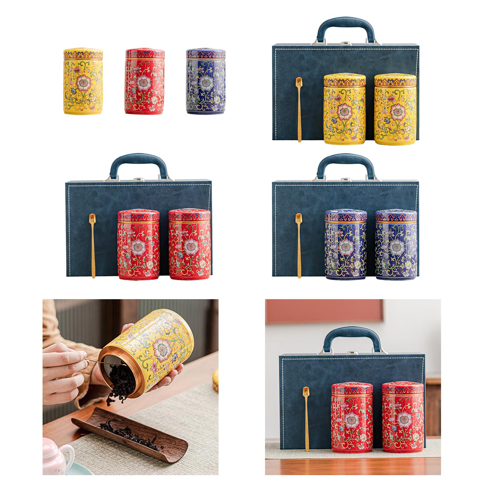 Temple Ginger Jar Tea Canister Decoration Versatile Tea Storage Jar with Lid Single Jar Yellow