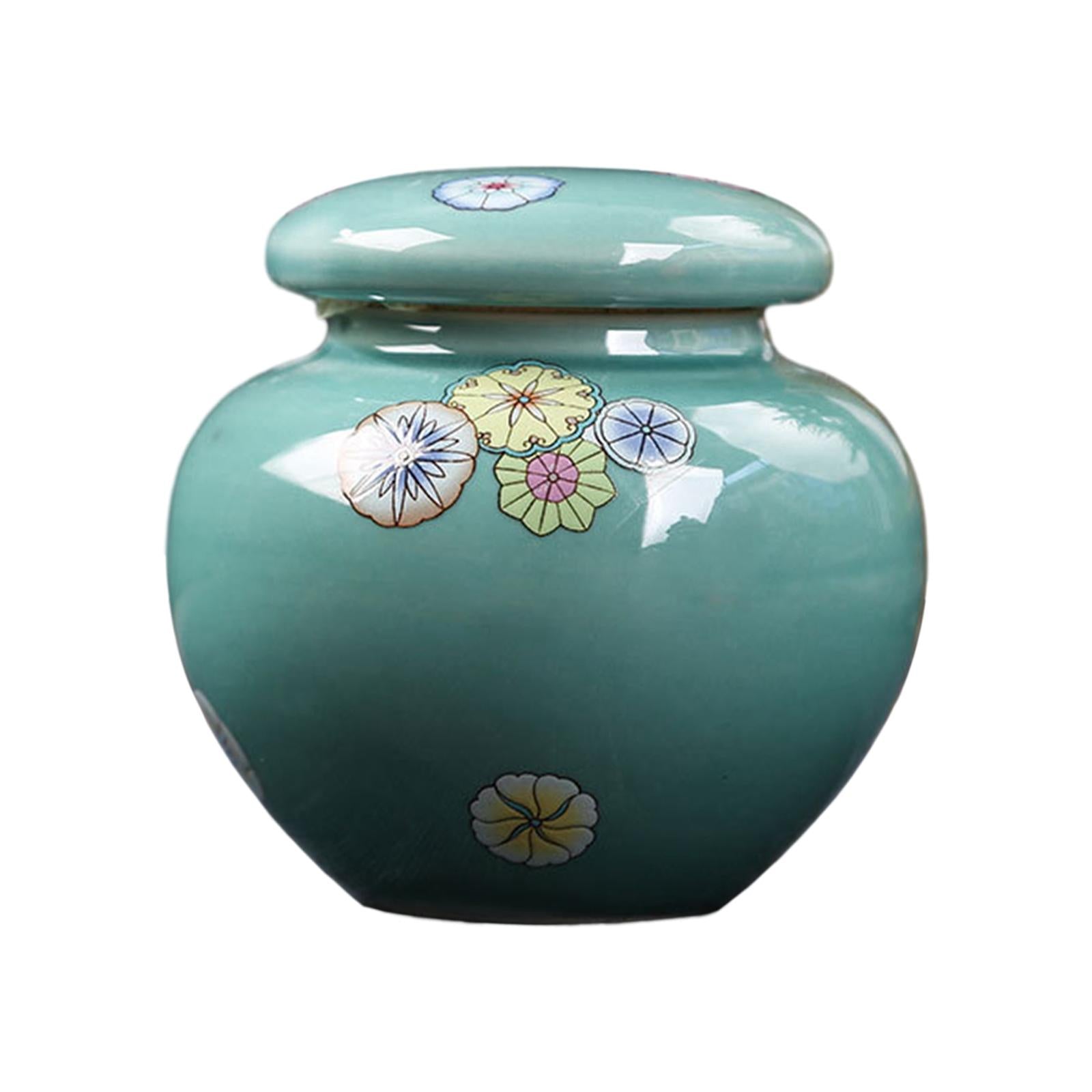 Porcelain Ginger Jar Flower Arrangement Home Decor Wedding Ceramic Vase Blue