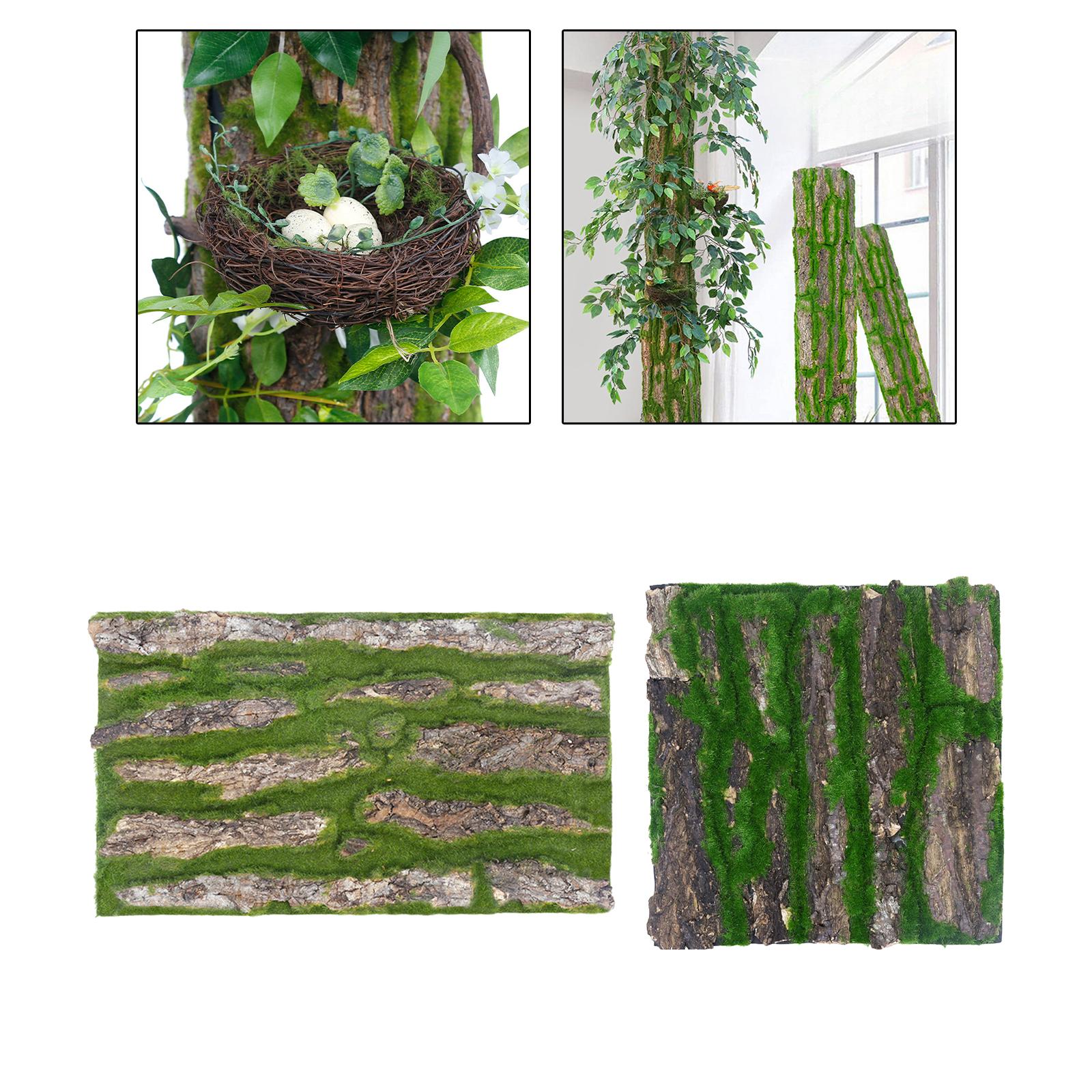 Simulation Bark Decor Sturdy Artificial Bark Portable for Garden Home Office 30cmx50cm