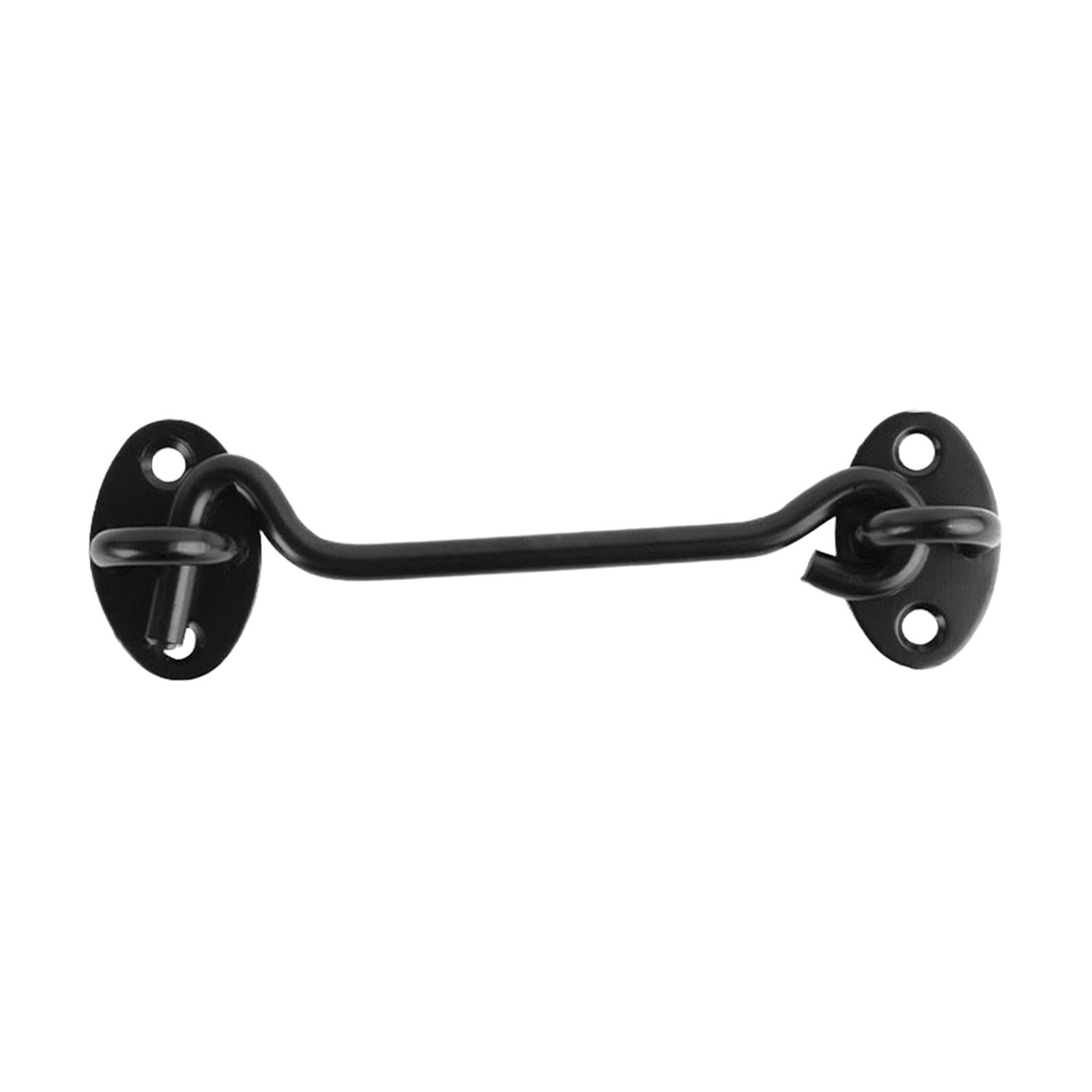 Hook and Eye Latch Shutters Backyard Shed Window Door Barn Door Lock latches Black 14x4cm