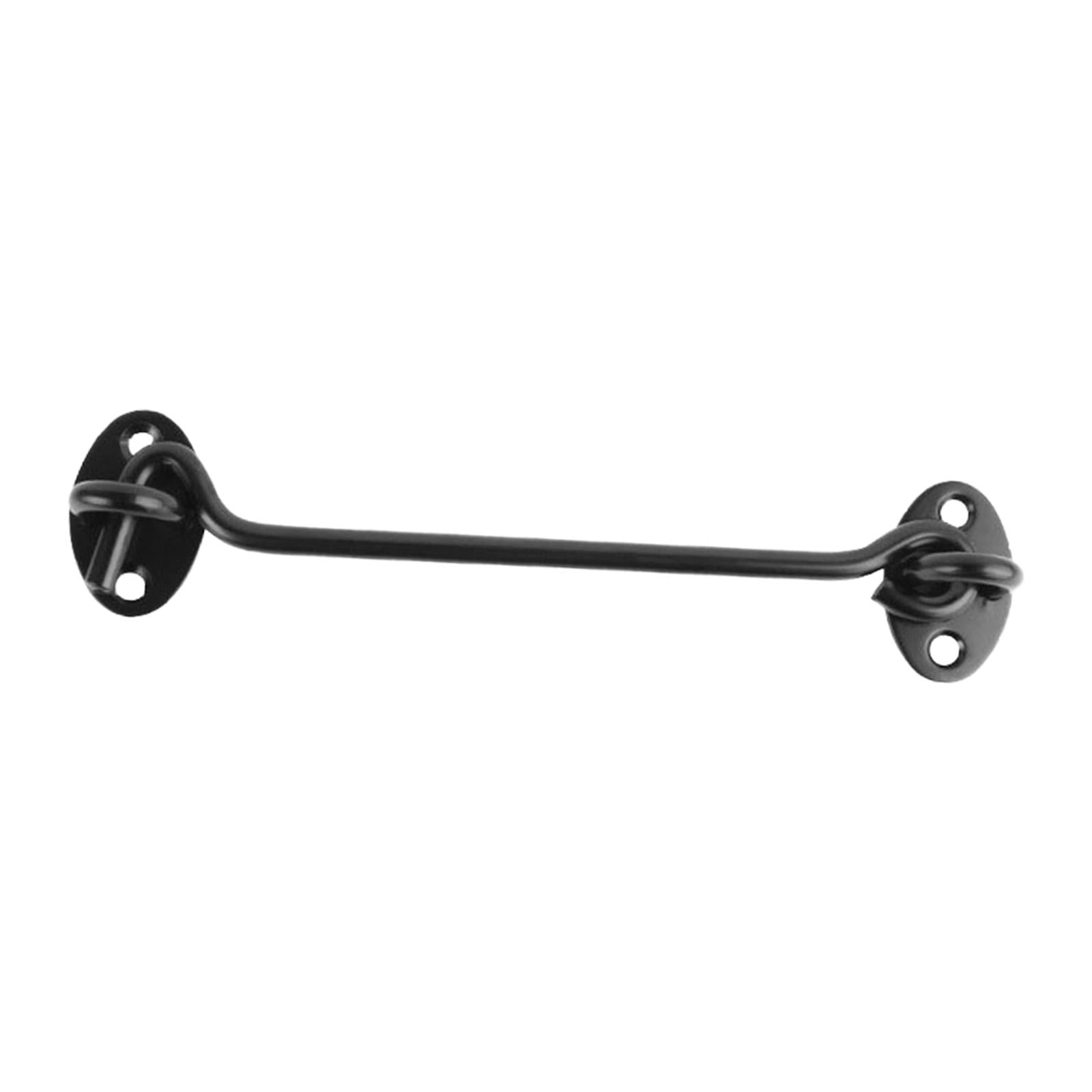 Hook and Eye Latch Shutters Backyard Shed Window Door Barn Door Lock latches Black 19x4cm