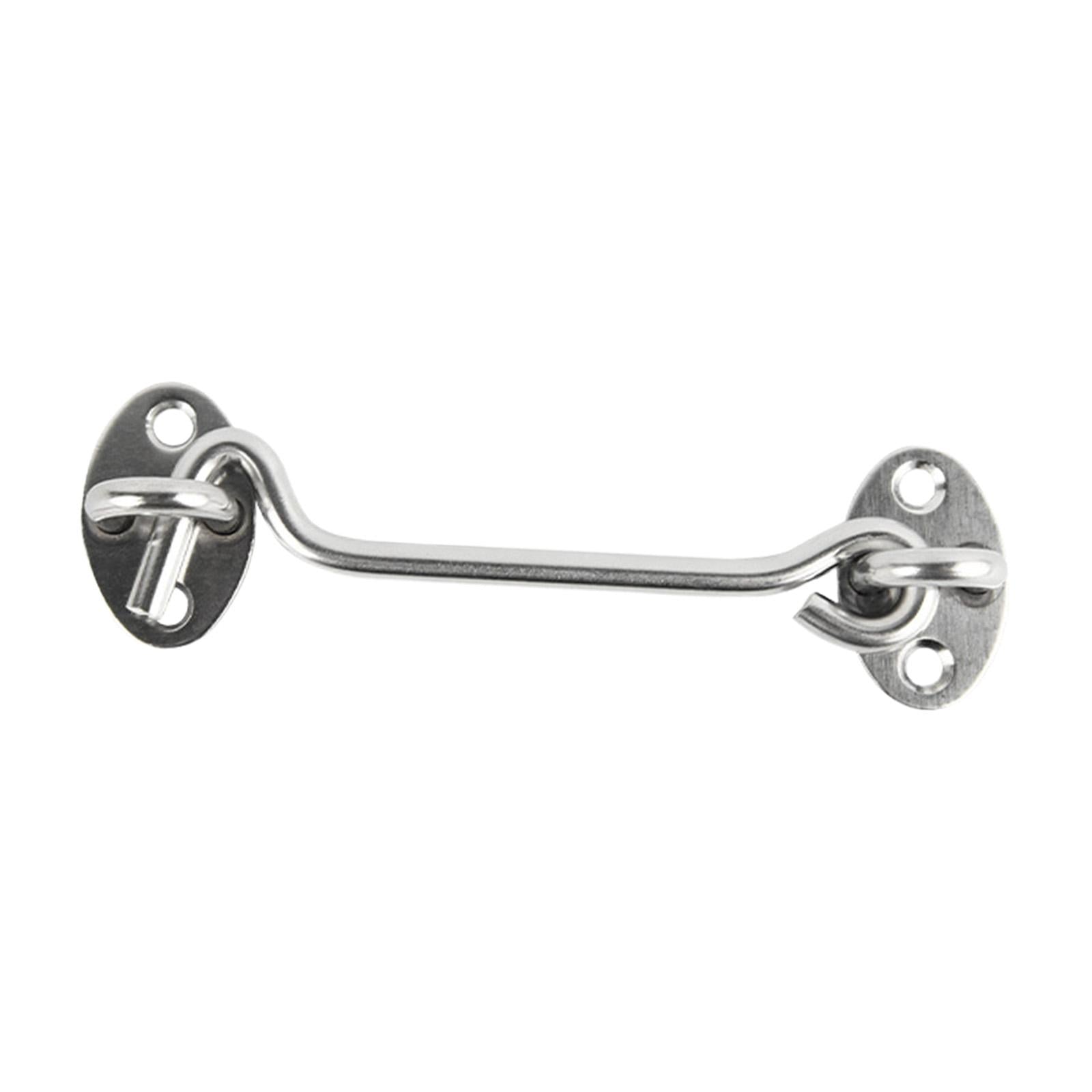 Hook and Eye Latch Shutters Backyard Shed Window Door Barn Door Lock latches Silver 14x4cm