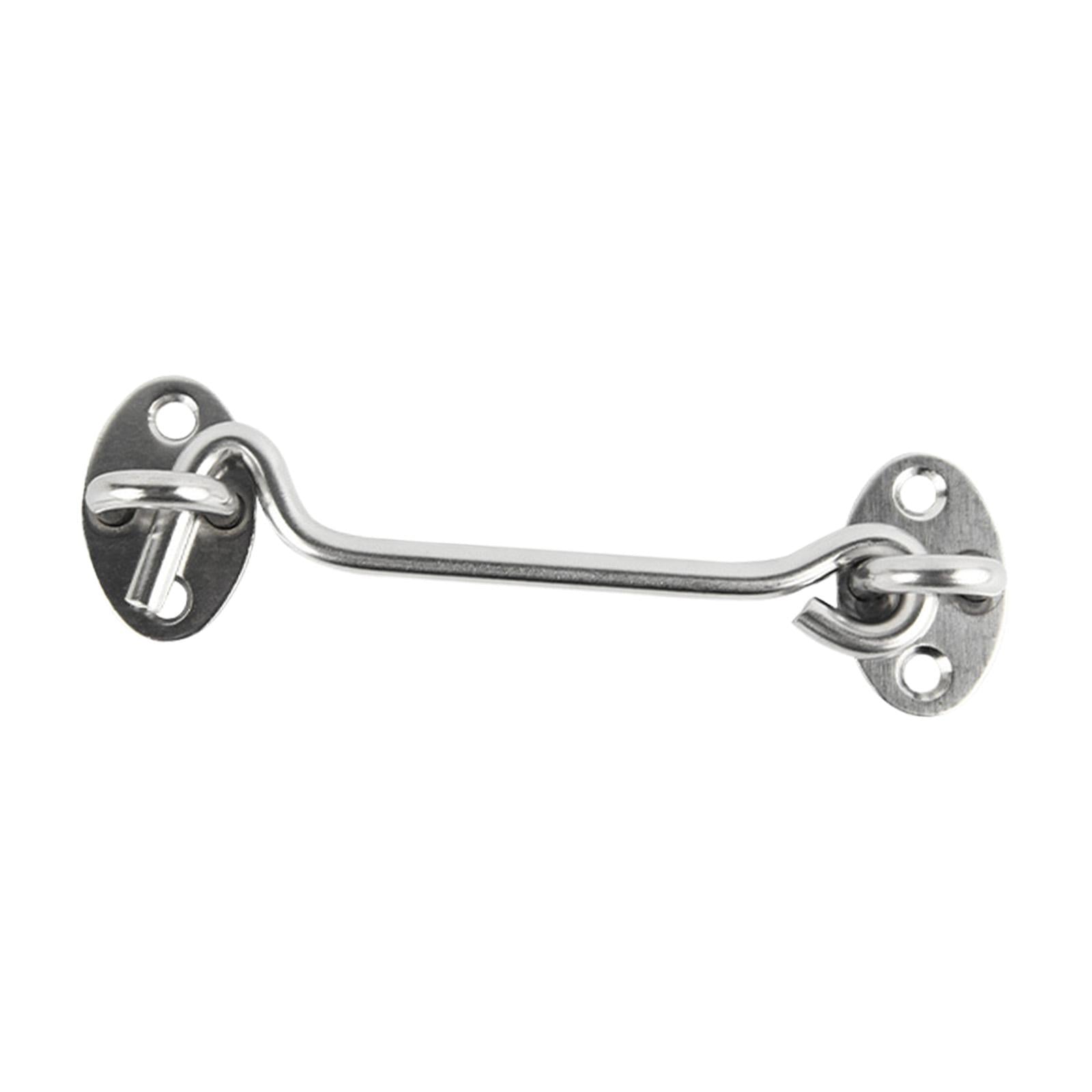 Hook and Eye Latch Shutters Backyard Shed Window Door Barn Door Lock latches Silver 14x4cm