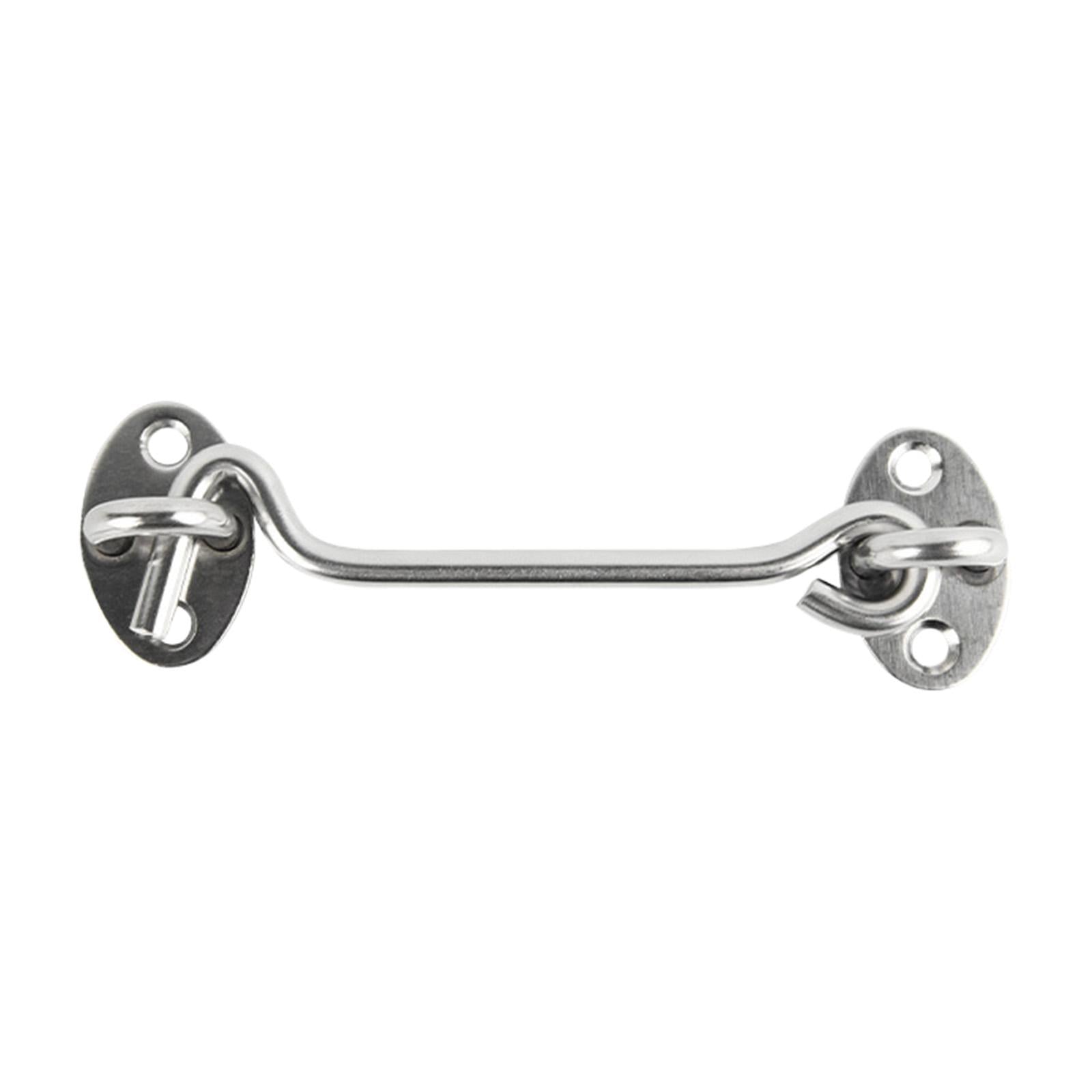 Hook and Eye Latch Shutters Backyard Shed Window Door Barn Door Lock latches Silver 14x4cm