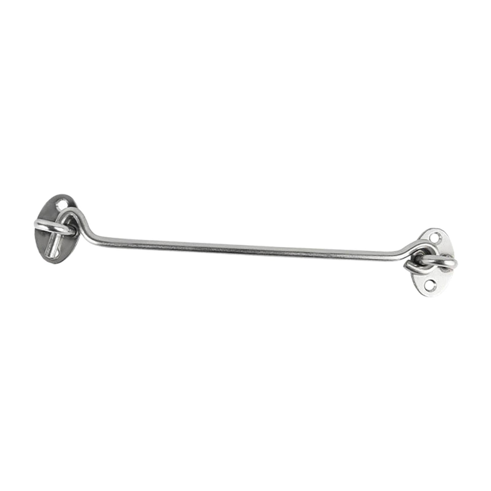 Hook and Eye Latch Shutters Backyard Shed Window Door Barn Door Lock latches Silver 19x4cm