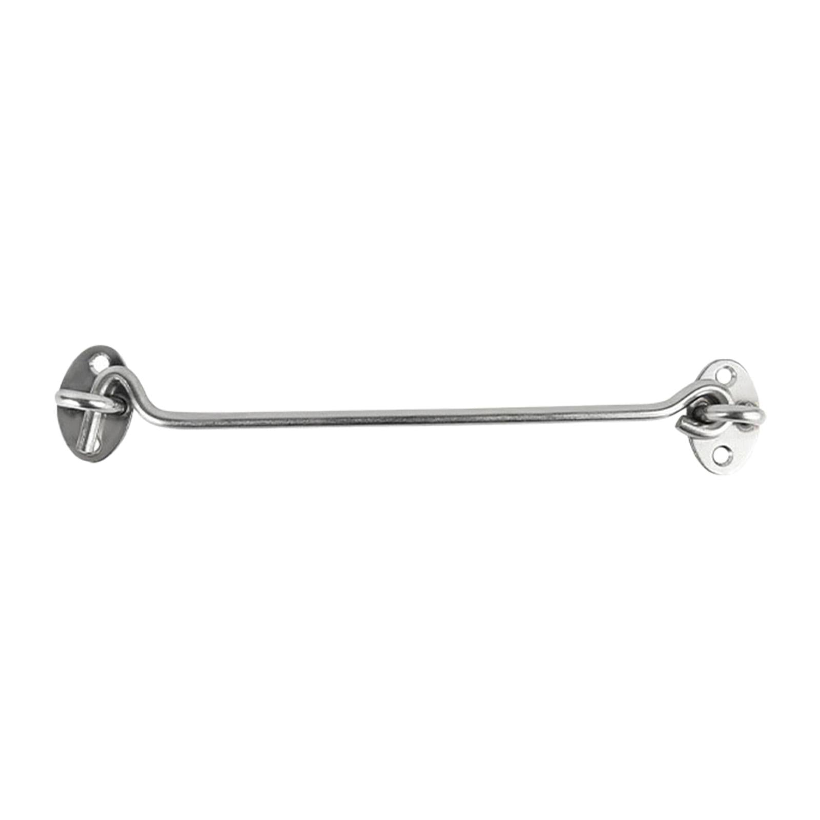 Hook and Eye Latch Shutters Backyard Shed Window Door Barn Door Lock latches Silver 19x4cm