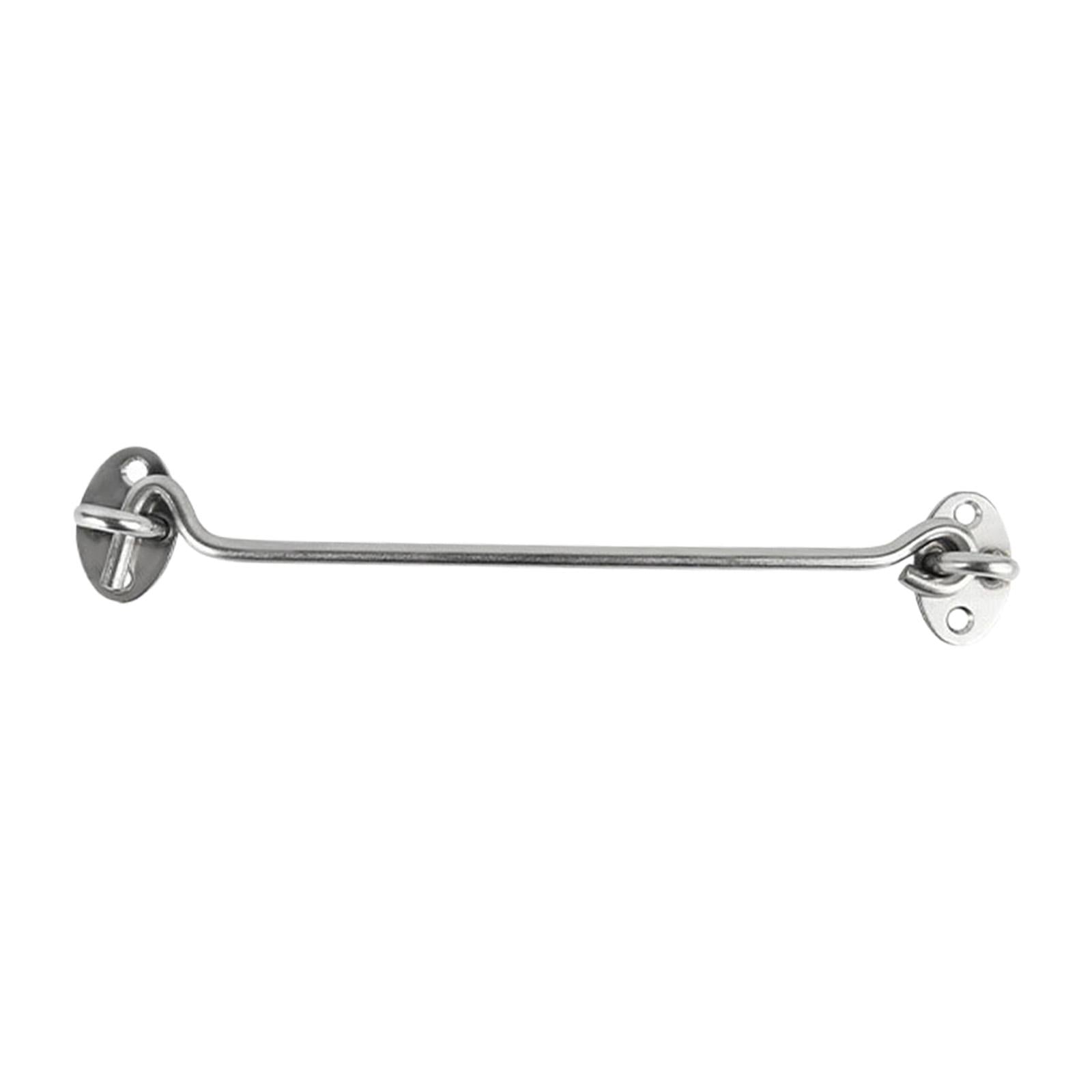 Hook and Eye Latch Shutters Backyard Shed Window Door Barn Door Lock latches Silver 19x4cm