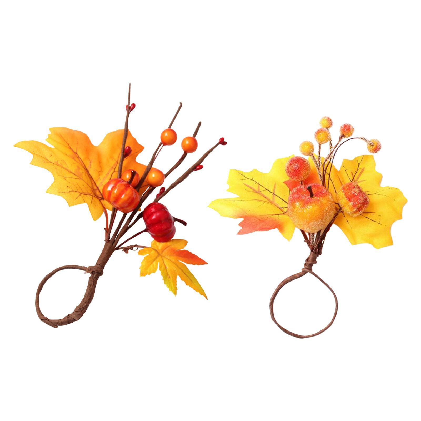 3xHalloween Napkin Rings Cloth Napkin Holder Bar Thanksgiving Serviette Buckle Smooth Surface