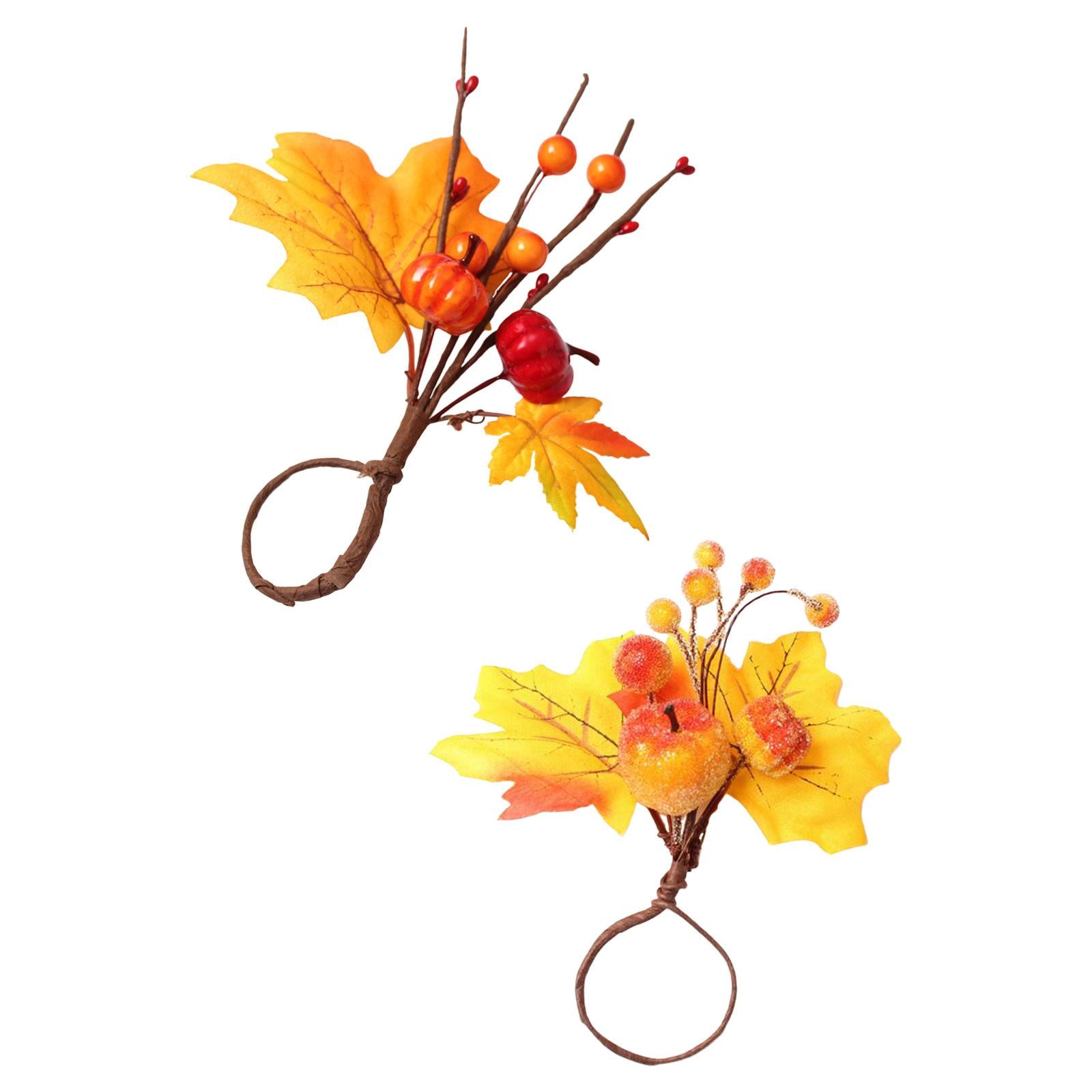 3xHalloween Napkin Rings Cloth Napkin Holder Bar Thanksgiving Serviette Buckle Smooth Surface