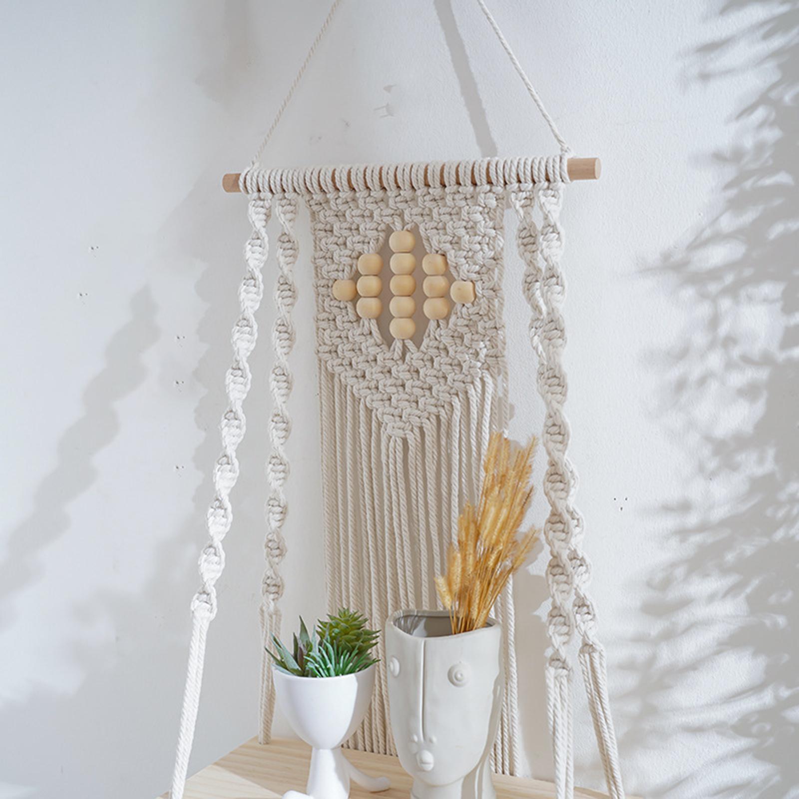 Boho Wall Hanging Shelf Display Bohemian Storage Shelf for Pot Outdoor Plant
