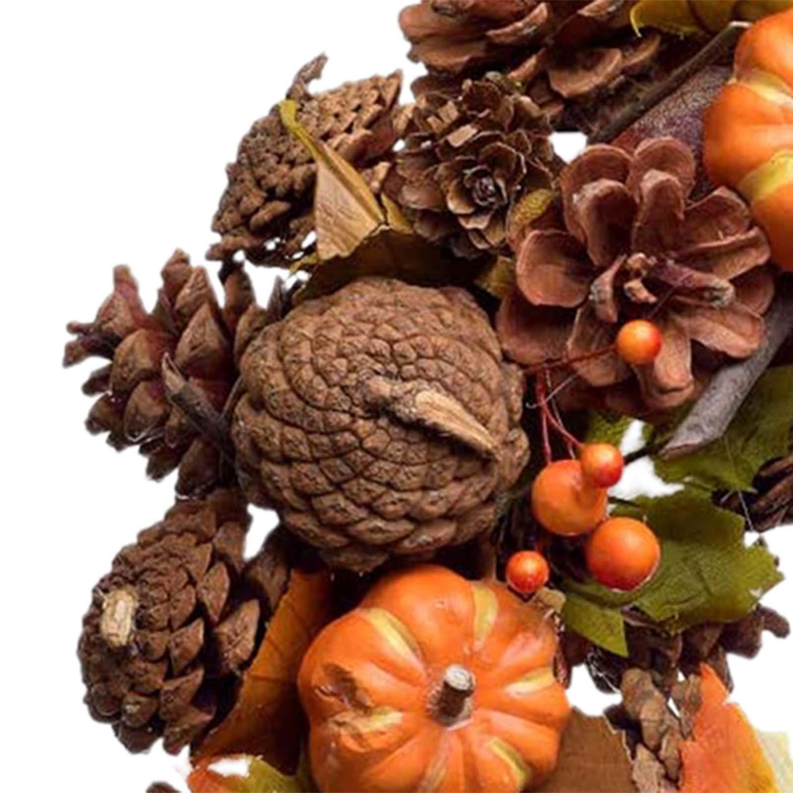 Fall Wreath Front Door Hanger Harvest Wreath for Thanksgiving Party Festival Style C