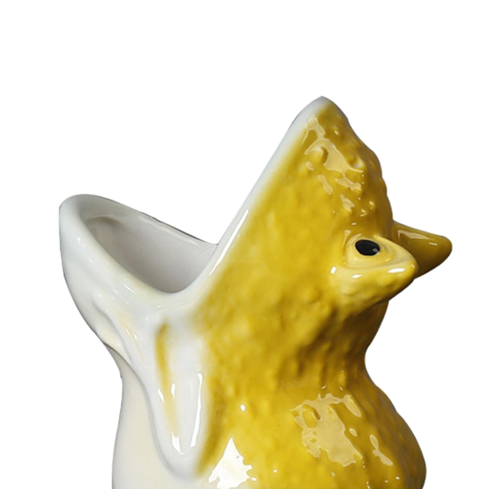 Cactus Pot Planter Decor Statue Ceramic Flower Pot for Indoor Outdoor Garden Yellow