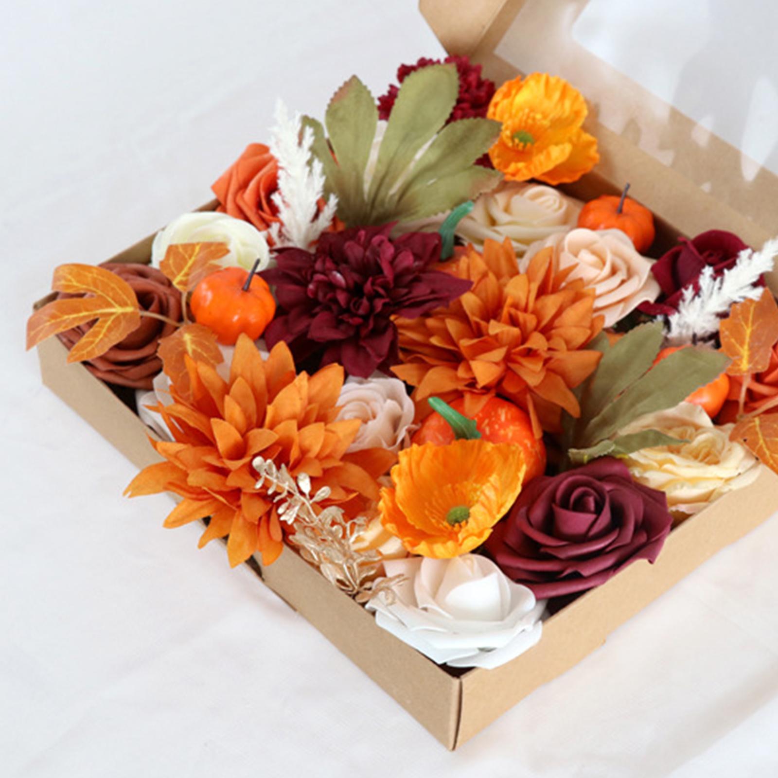 Artificial Flowers Box Set Boxed Flowers for Wedding Indoor Outdoor