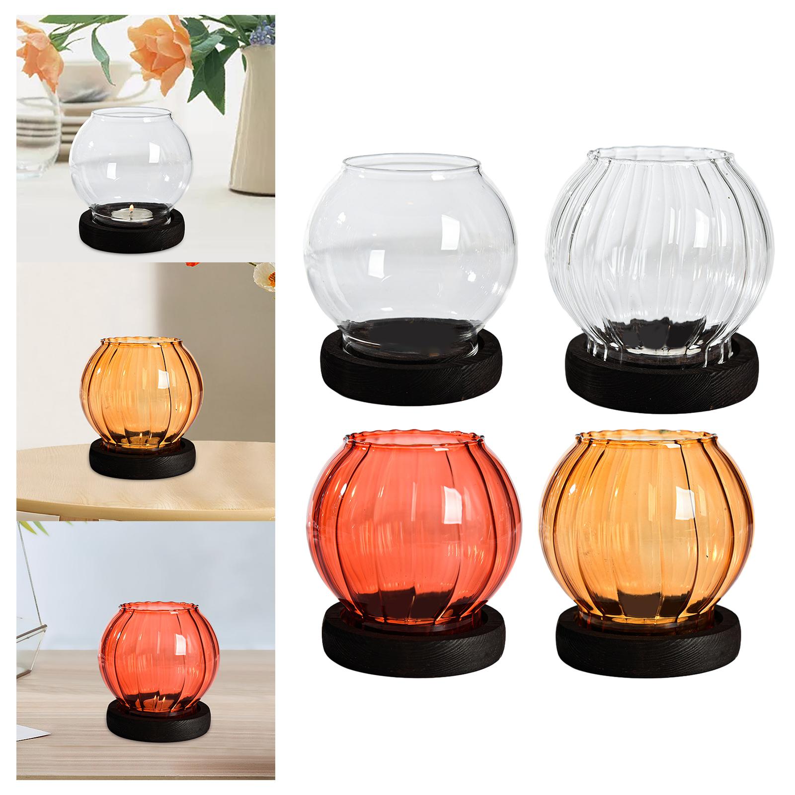 Glass Candle Holder Votive Candle Holders Table Centerpiece Tealight Holders Clear Smooth
